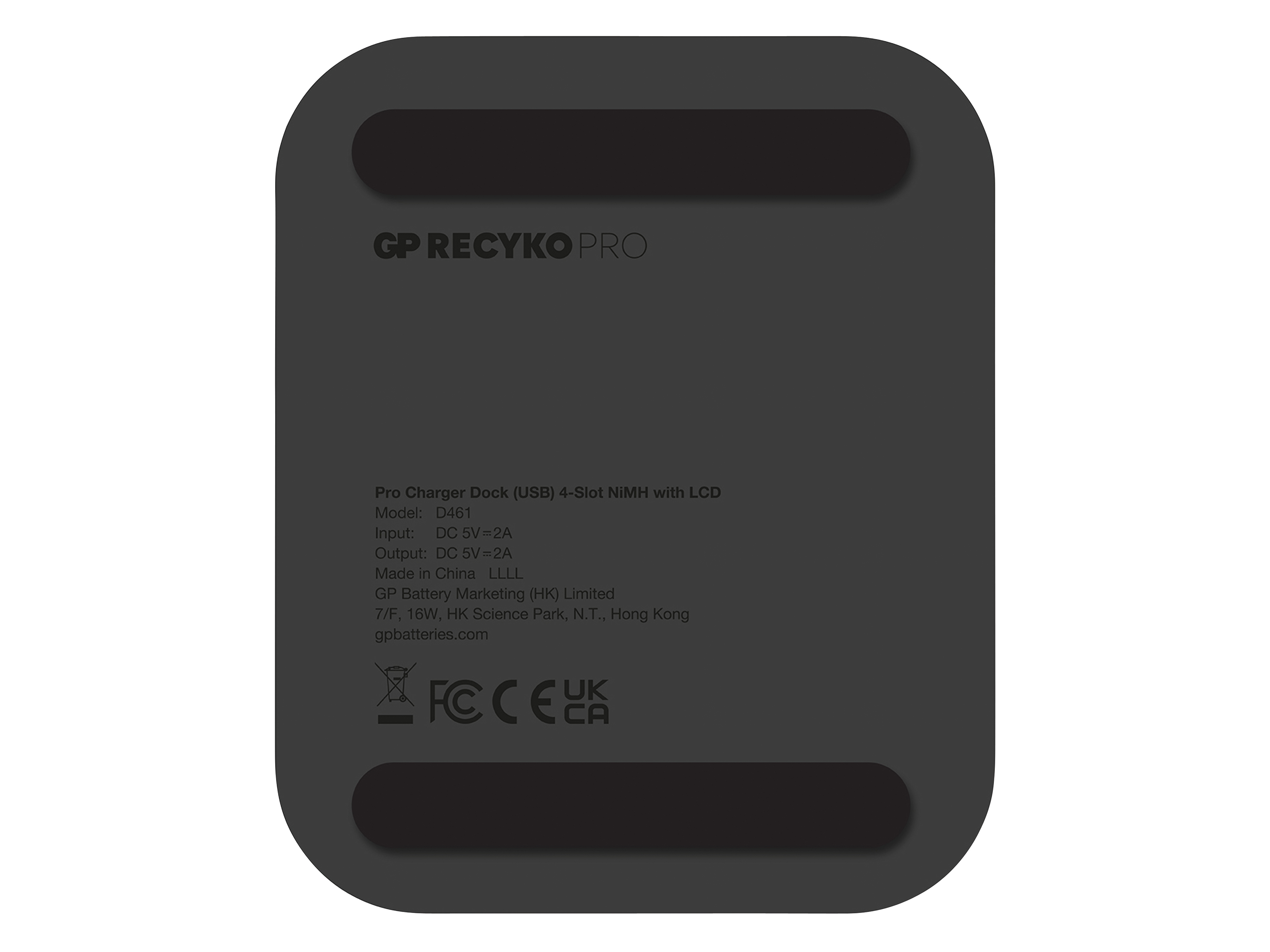 GP ReCyko P461/D461,USB-Ladegerät +Dockingstation in. 4AA NiMH Akkus  2.000 mAh