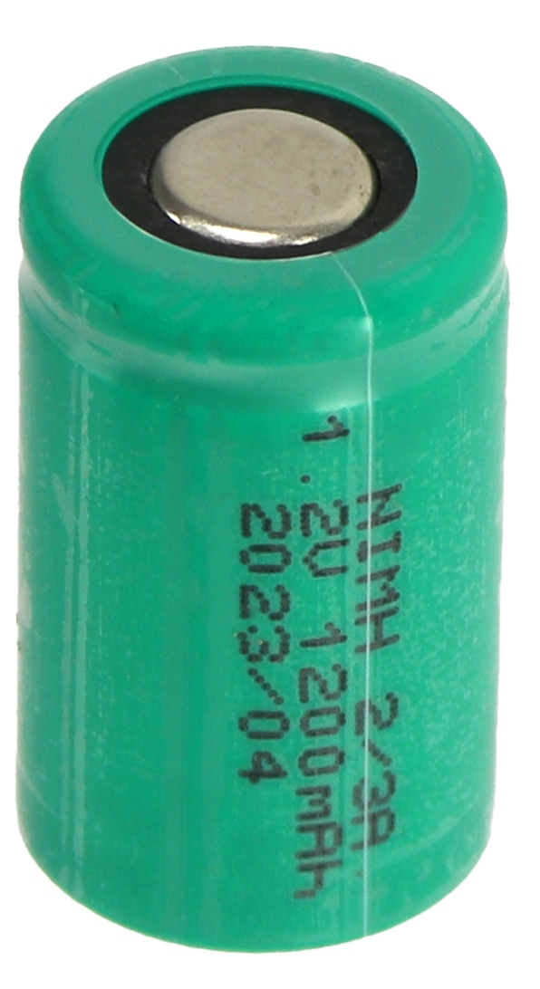 NiMH-Akku, Rydbatt, 2/3 A, Flat-Top, 28,5x17mm, 1,2V/1200mAh, 25 Stück