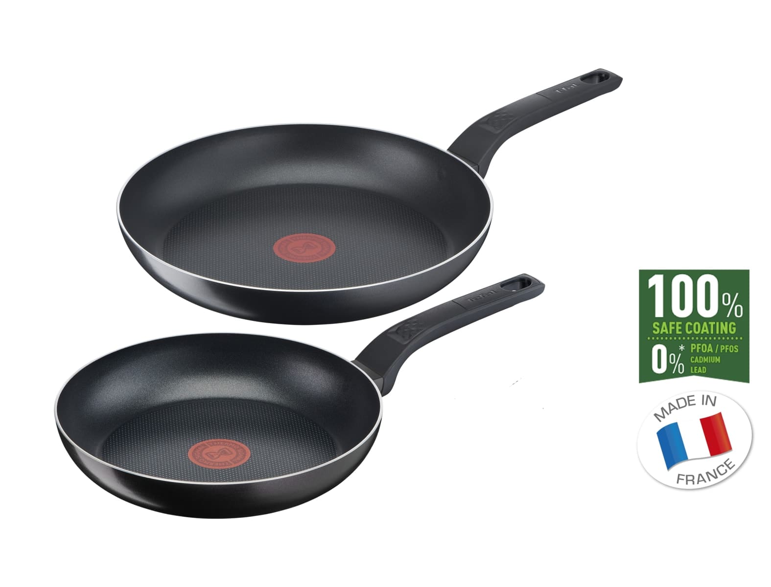 TEFAL Pfannen-Set Easy Cook & Clean, Set mit 20 cm und 28 cm, Titanium, Antihaftversiegelung 