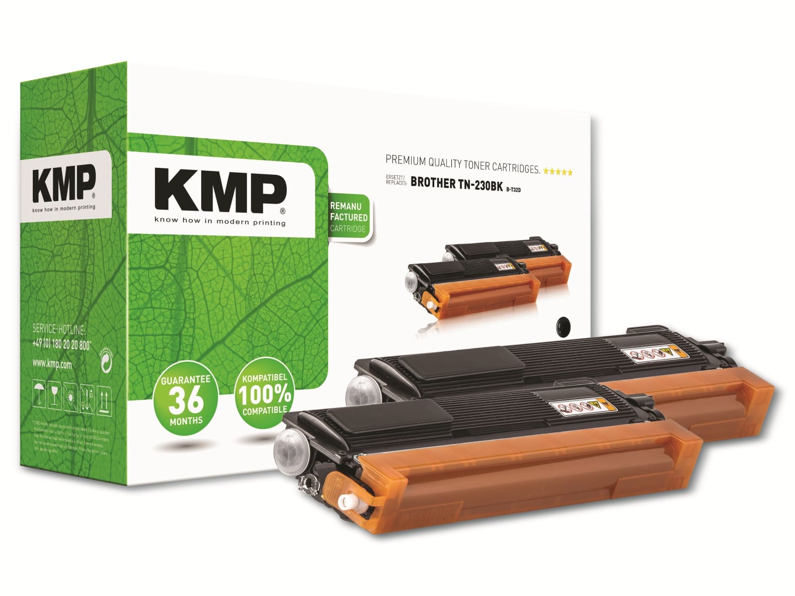 KMP Toner B-T32D, kompatibel für TN230BK, schwarz, 2 Stück