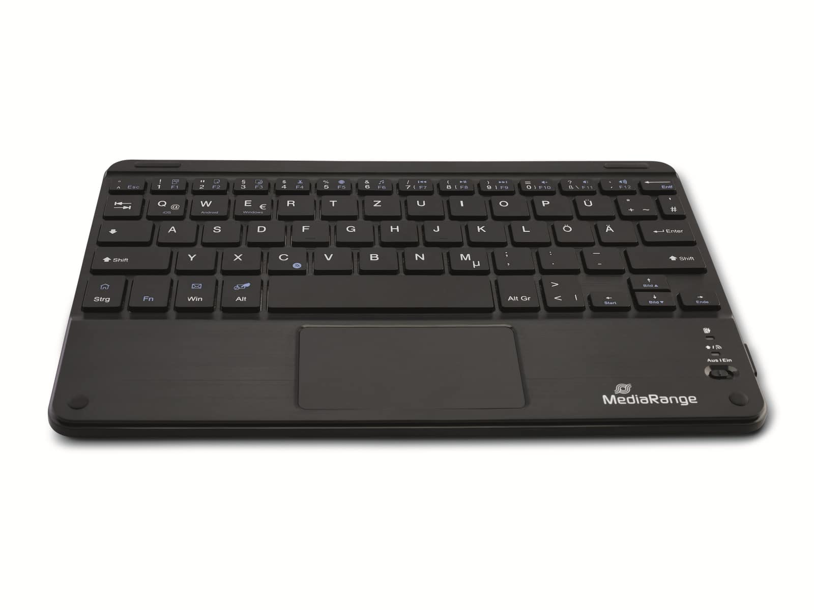 MEDIARANGE Funk-Tastatur MROS130, Touchpad, QWERTZ, schwarz