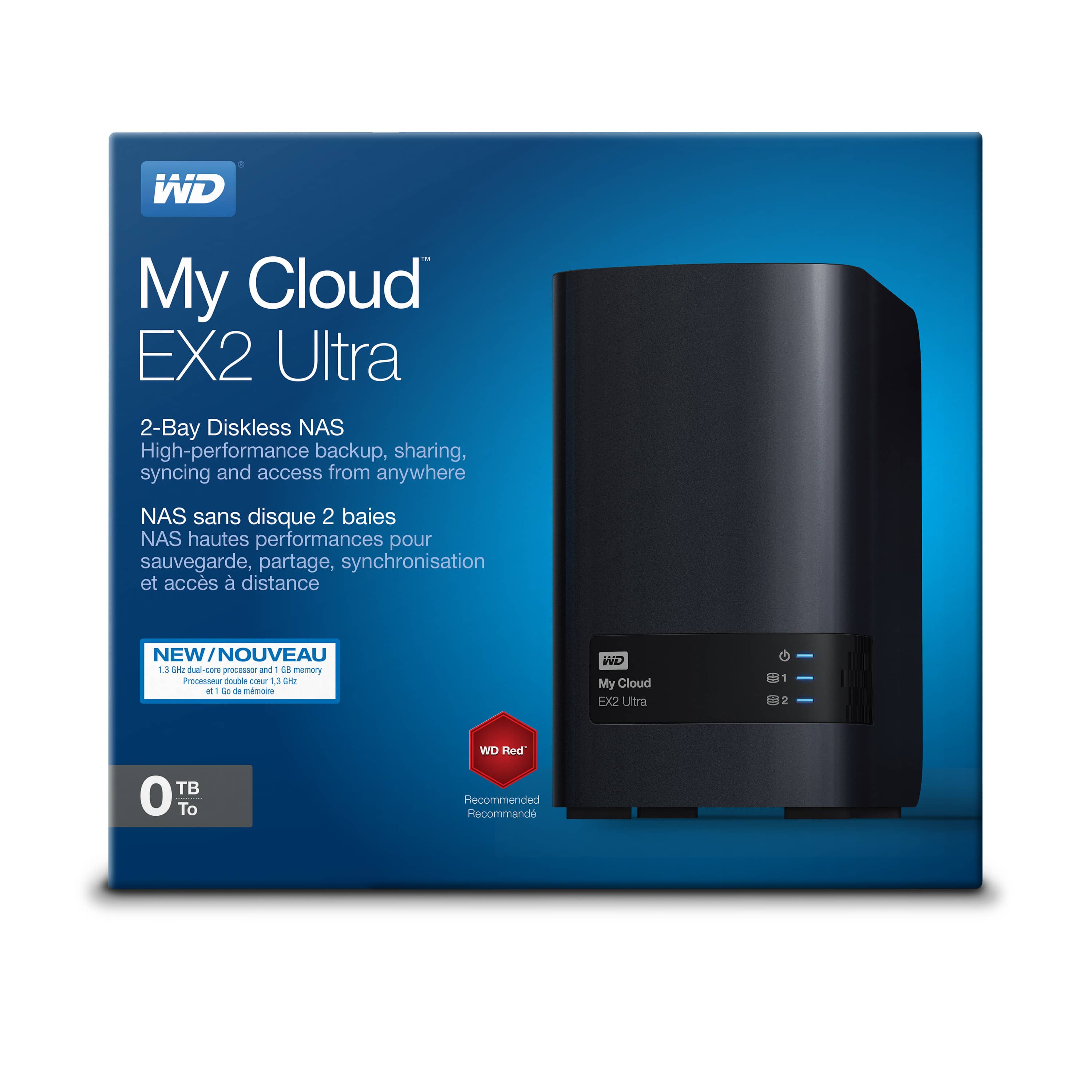 WESTERN DIGITAL My Cloud EX2 ULTRA WDBVBZ0000NCH, NAS, 2-Bay, Leergehäuse 