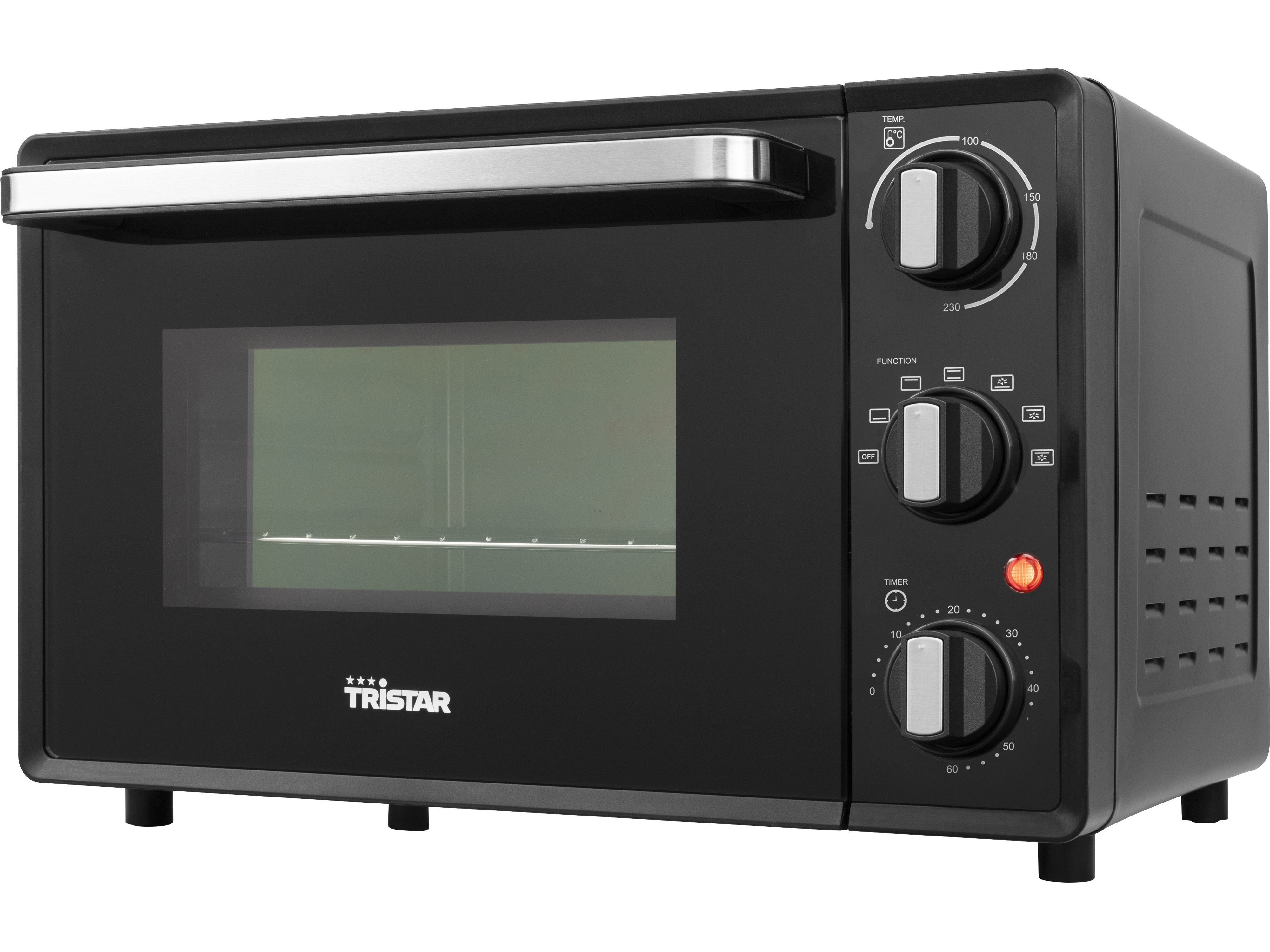 TRISTAR Mini-Backofen OV-3622, 19 L, 800 W, Heißluft, schwarz