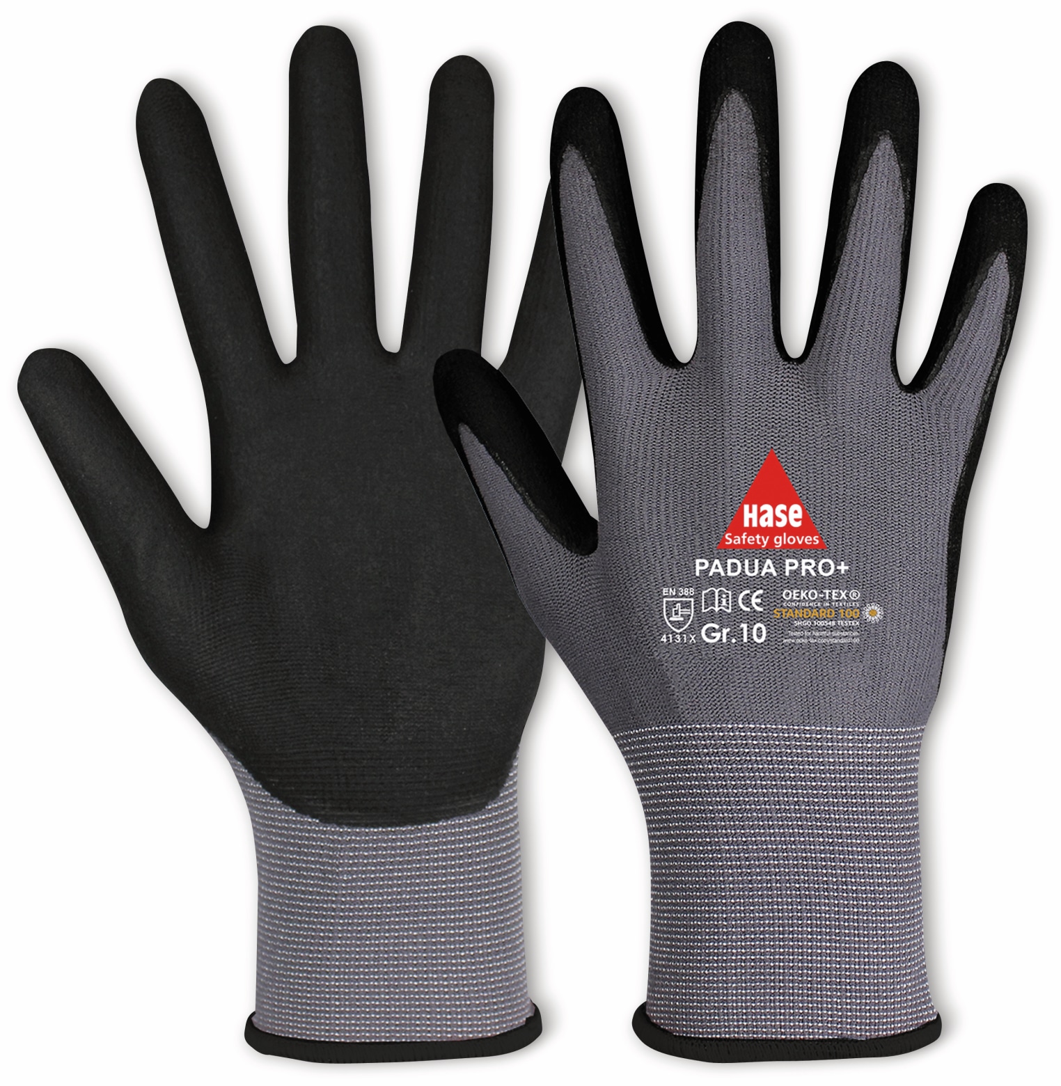 HASE SAFETY GLOVES Arbeitshandschuhe, Padua Pro+, EN 388, EN 420, Touchfähig, Größe 6