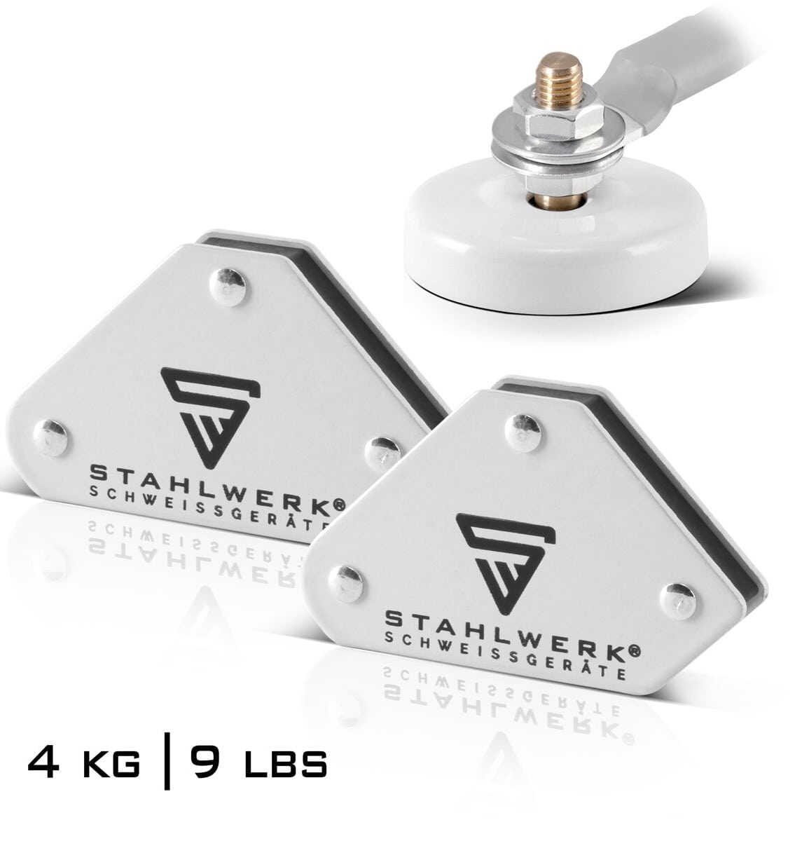 STAHLWERK Magnetwerkzeug-Set, 5331, 2x Magnet-Schweißwinkel + Masseklemme