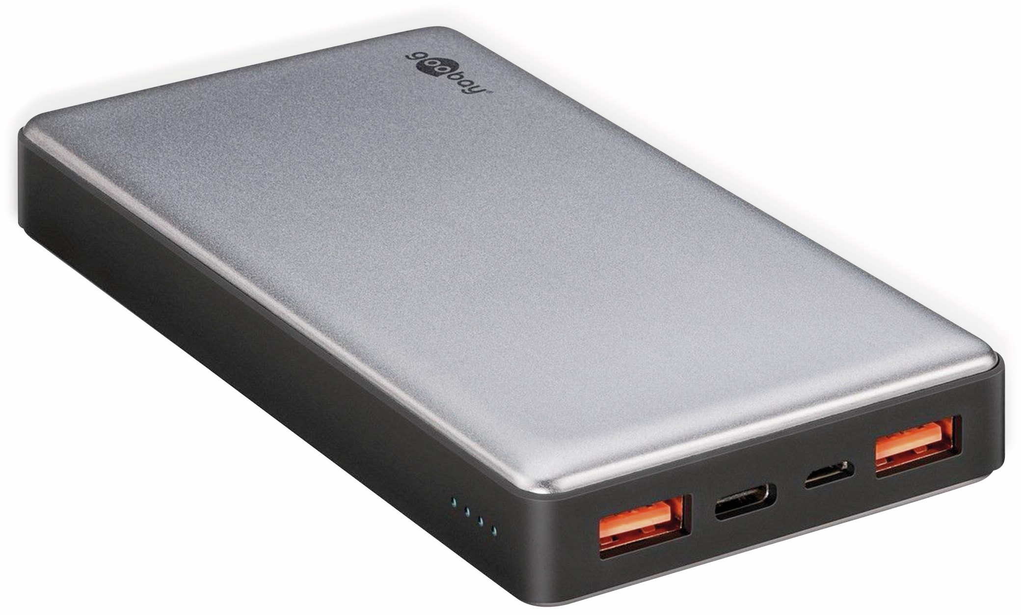 goobay USB Powerbank 59854 QC 3.0, 20000 mAh, Aluminium