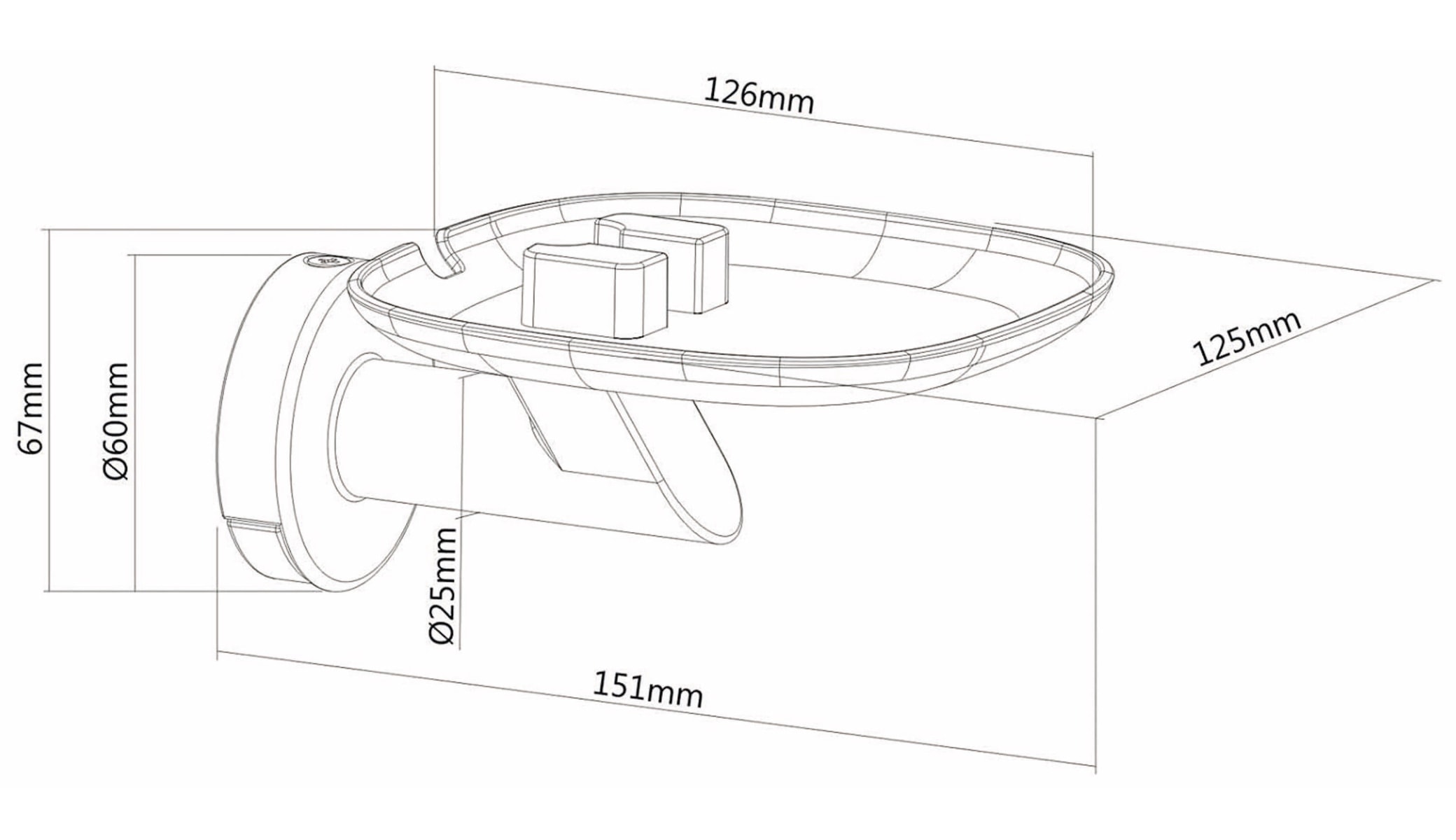 Puremounts Lautsprecher-Wandhalterung PM-SOM-041, für Sonos One, weiß