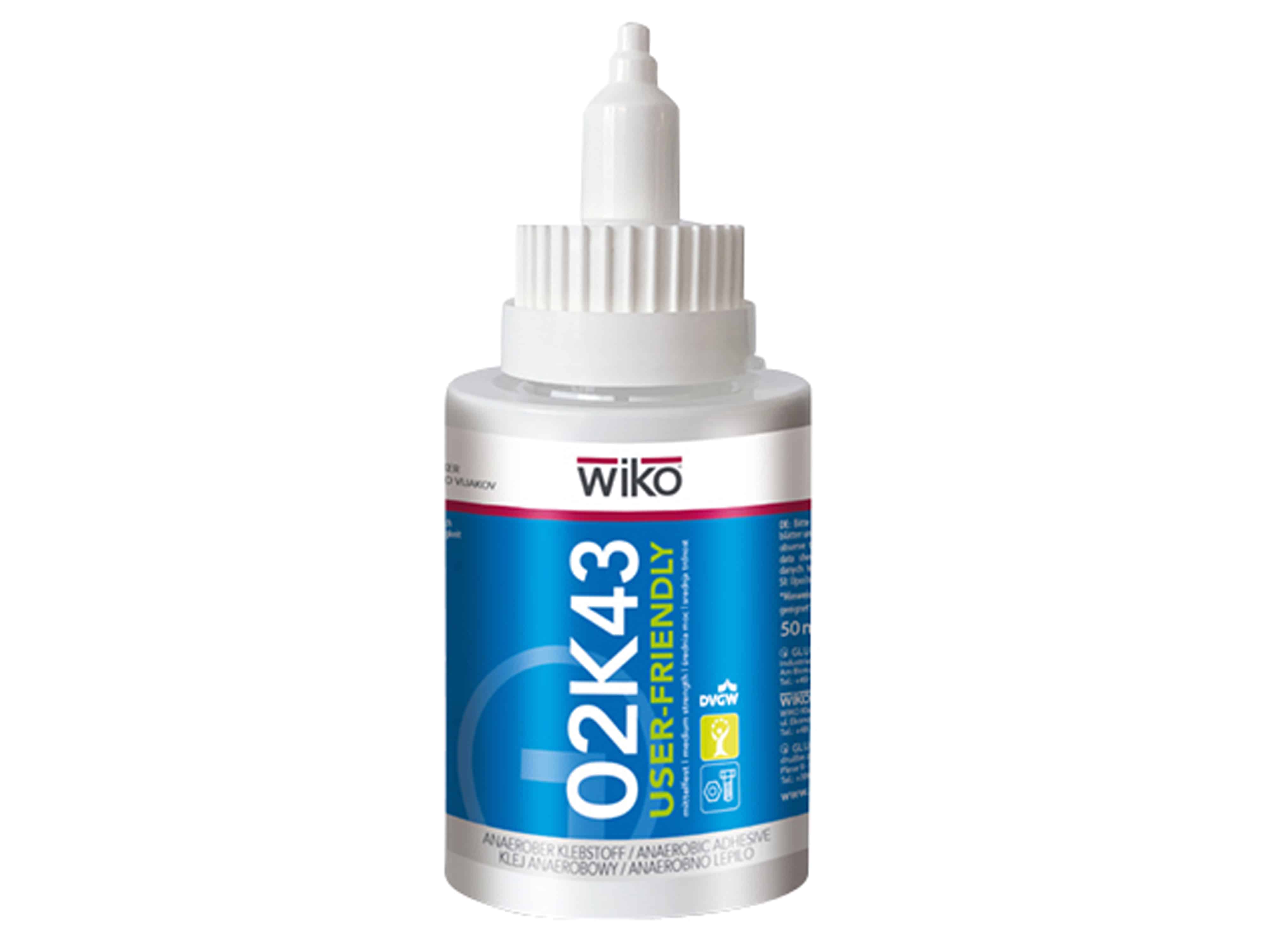 WIKO Schraubensicherung 02K43, 50 ml, Ziehharmonika Flasche