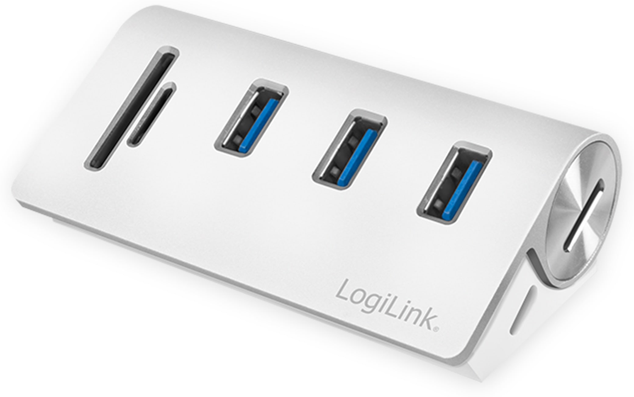 LOGILINK USB-HUB CR0045, 3x USB-A, integrierter Cardreader