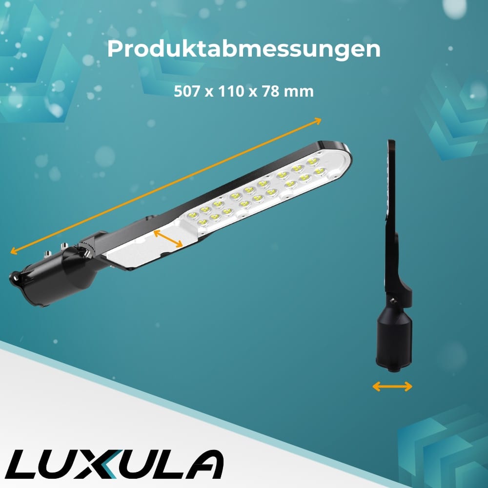 LUXULA LED-Straßenleuchte, SLIM, EEK: E, 50W, 6000lm, 5000K, IP65