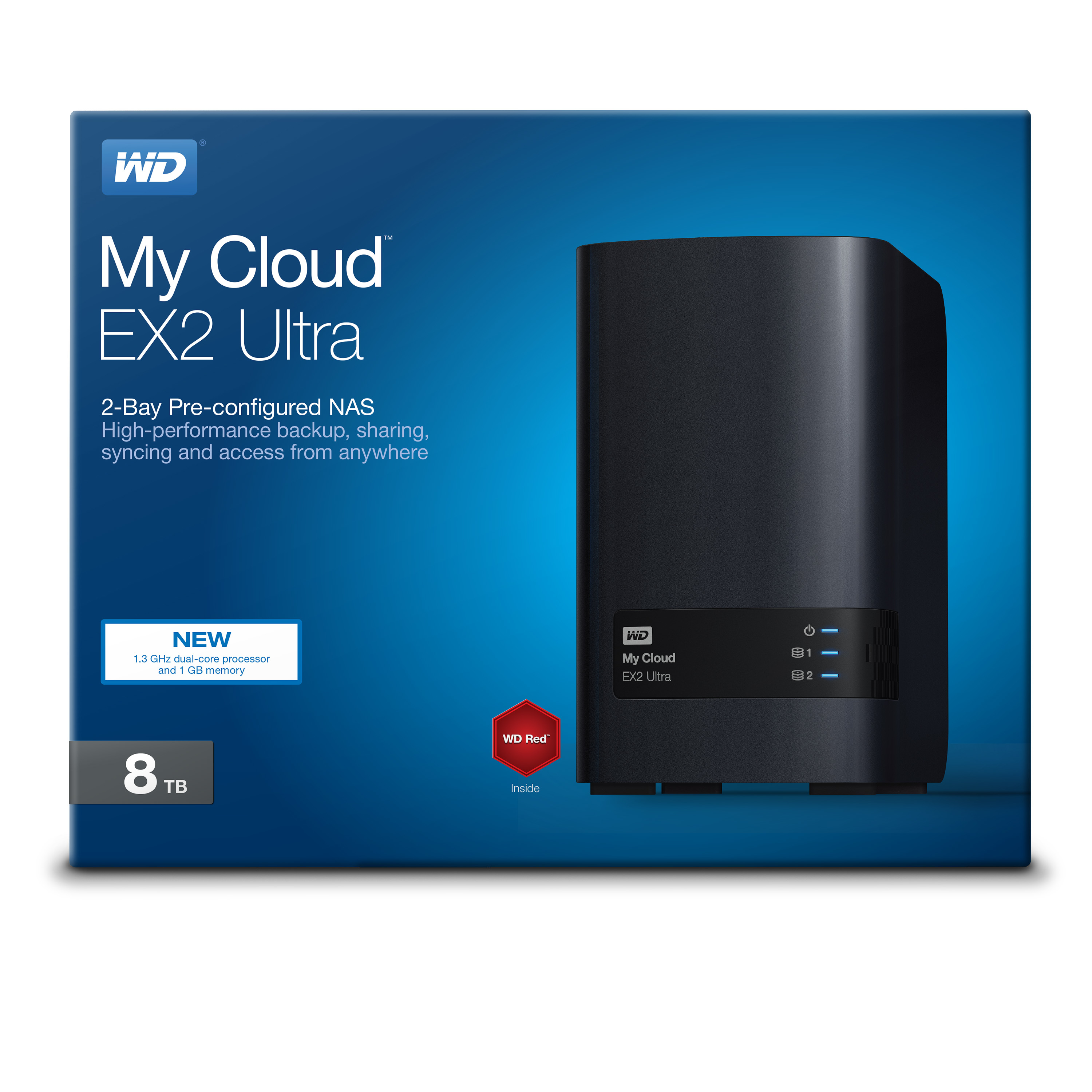 WESTERN DIGITAL My Cloud EX2 Ultra, 3,5 ", 8 TB, 2-Bay, Cloud
