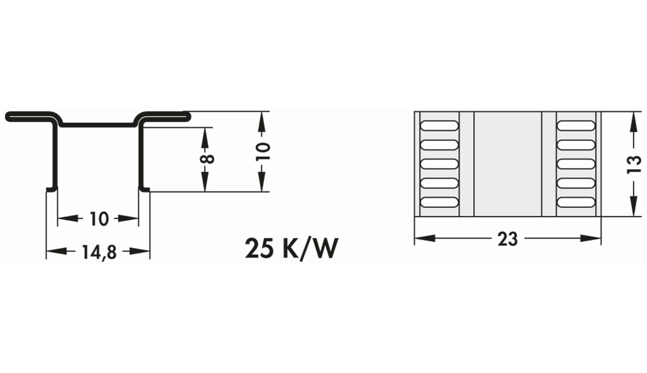 FISCHER ELEKTRONIK Kühlkörper, FK 244 13 D PAK, SMD Kühlkörper, blank, Aluminium