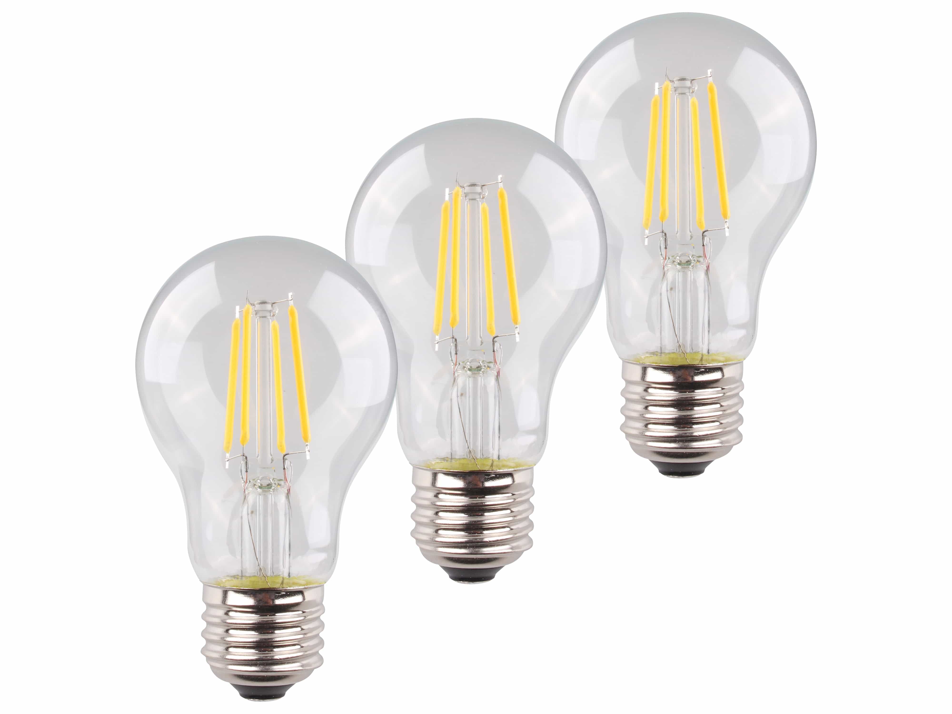 MÜLLER-LICHT LED-Filament-Lampe, E27, EEK: E, 4W, 470lm, 2700K, 3 Stk