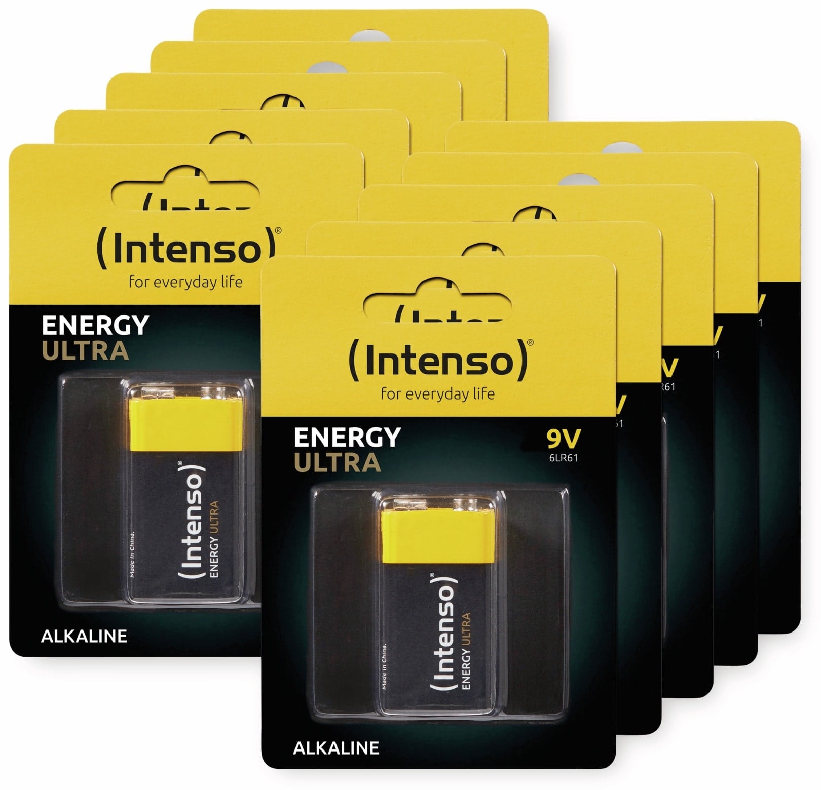 INTENSO 9V-Blockbatterie Energy Ultra, 6LR61, E-Block, 10er-Set