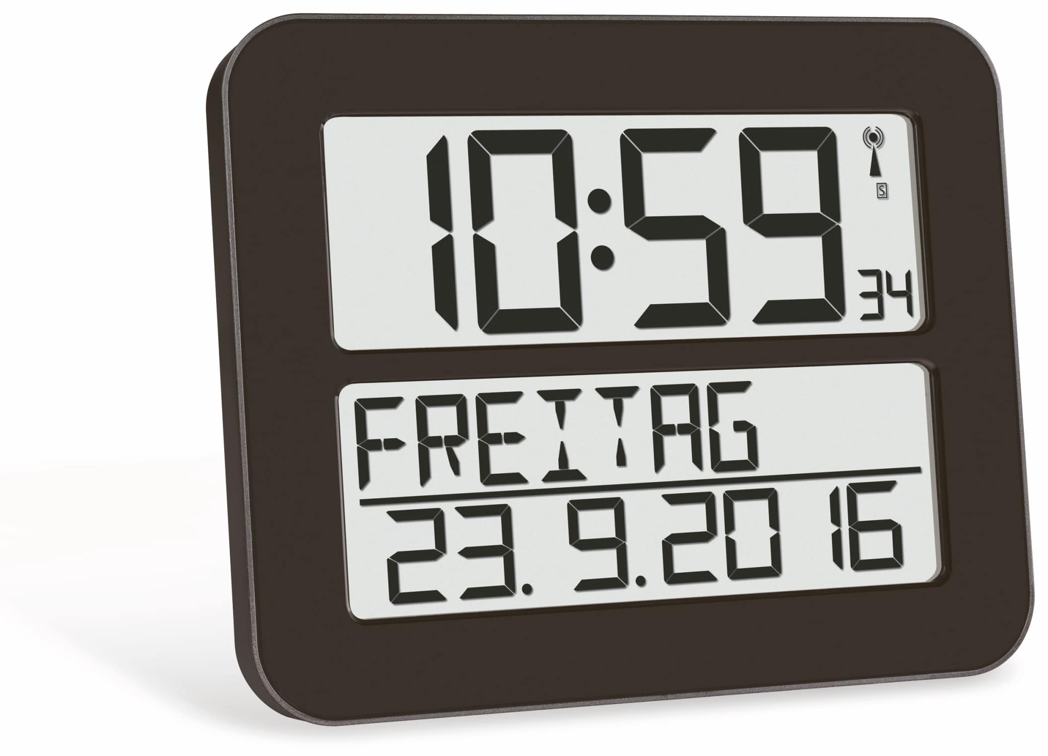 TFA Wanduhr TimeLine Max 60.4512.01, schwarz