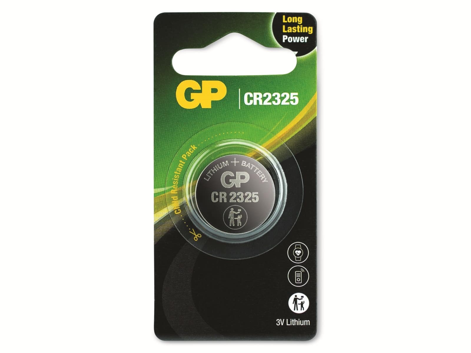 GP Lithium-Knopfzelle CR2325, 3V