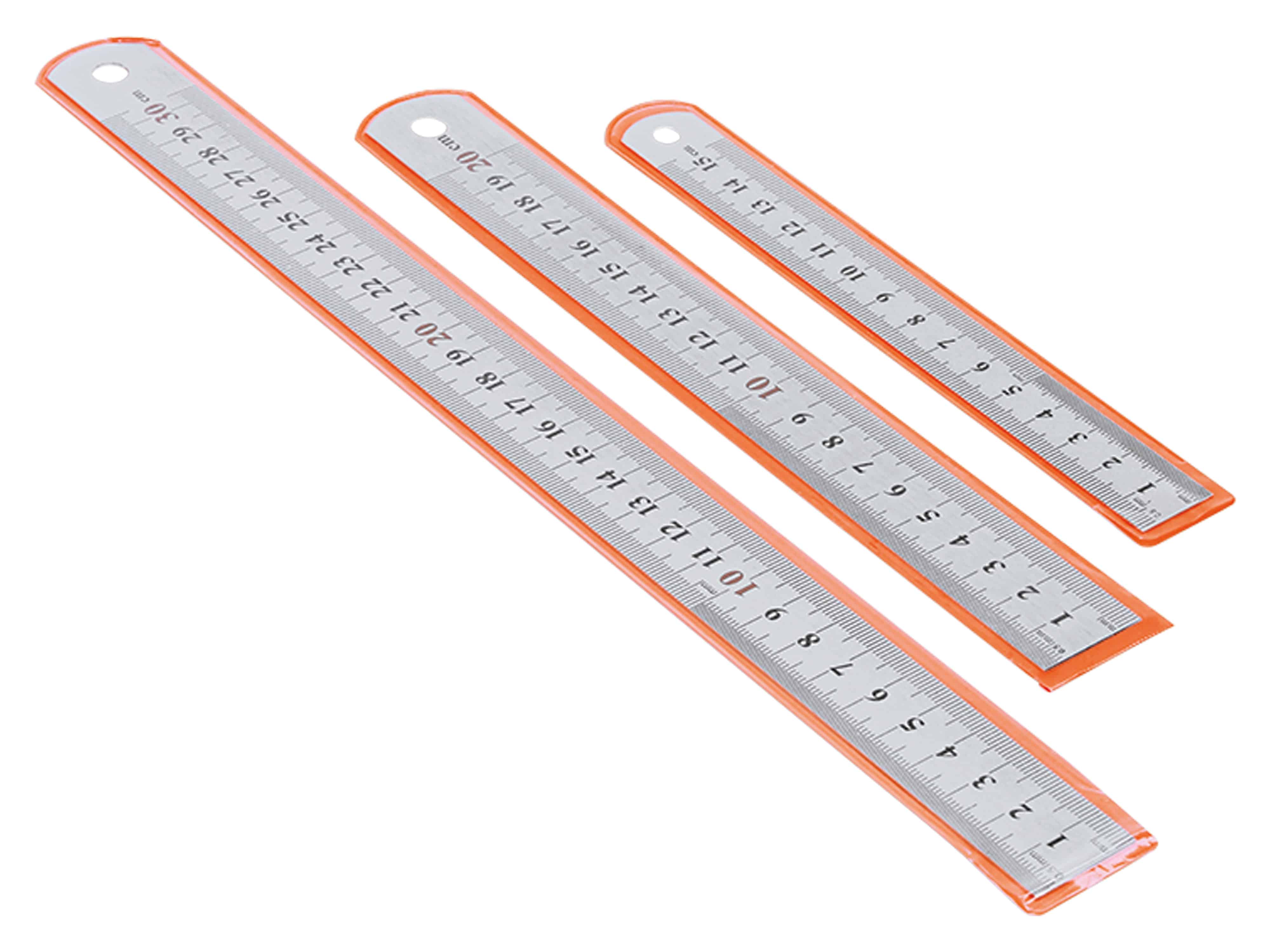 SINTRON Tools Stahllineal-3er-Set 207909, 15/20/30 cm