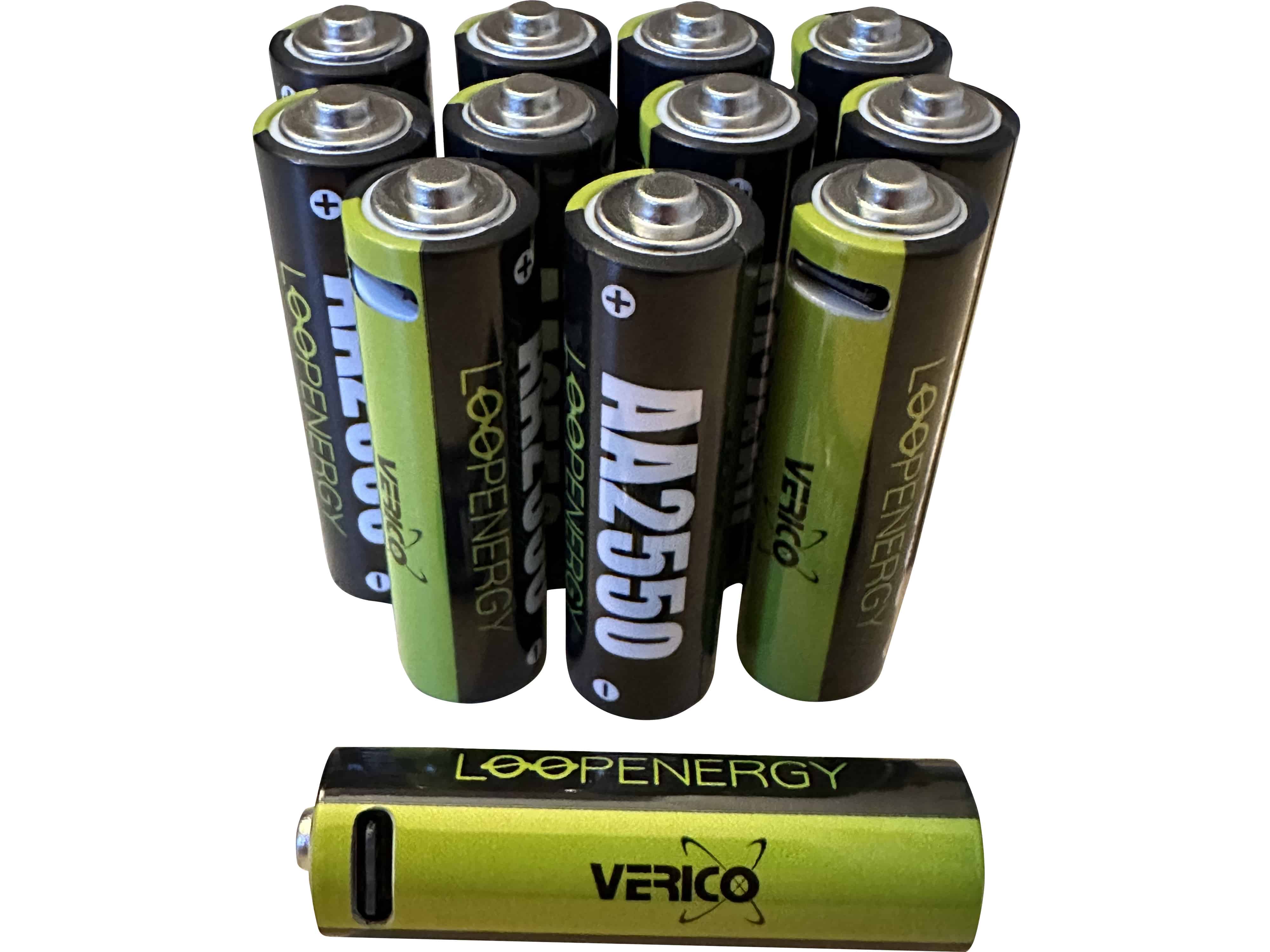 VERICO Li-Ion-Akku Loop Energy AA, mit USB-C Buchse, 12er Pack
