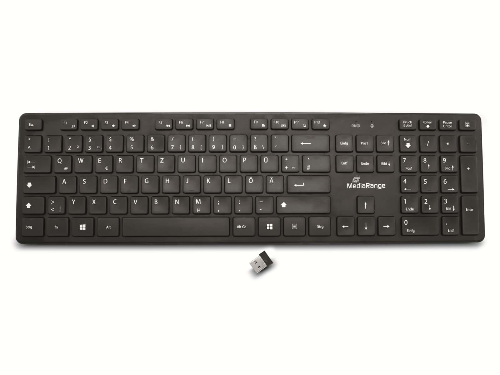 MEDIARANGE Funk-Tastatur- und Maus-Set MROS107, QWERTZ, schwarz