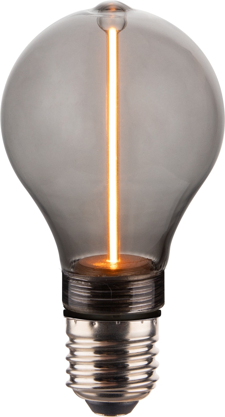 LUXULA LED-Filament-Lampe, Line Smoke, E27, 2W, 40lm, 1800K