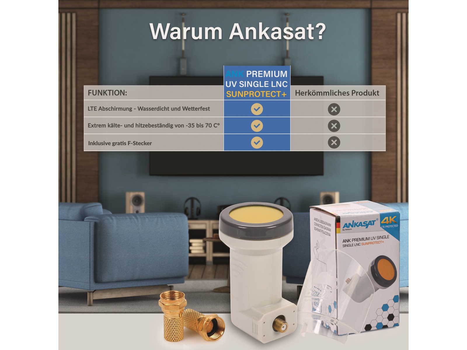 ANKARO Single-LNB Premium UV LNC Sunprotect+