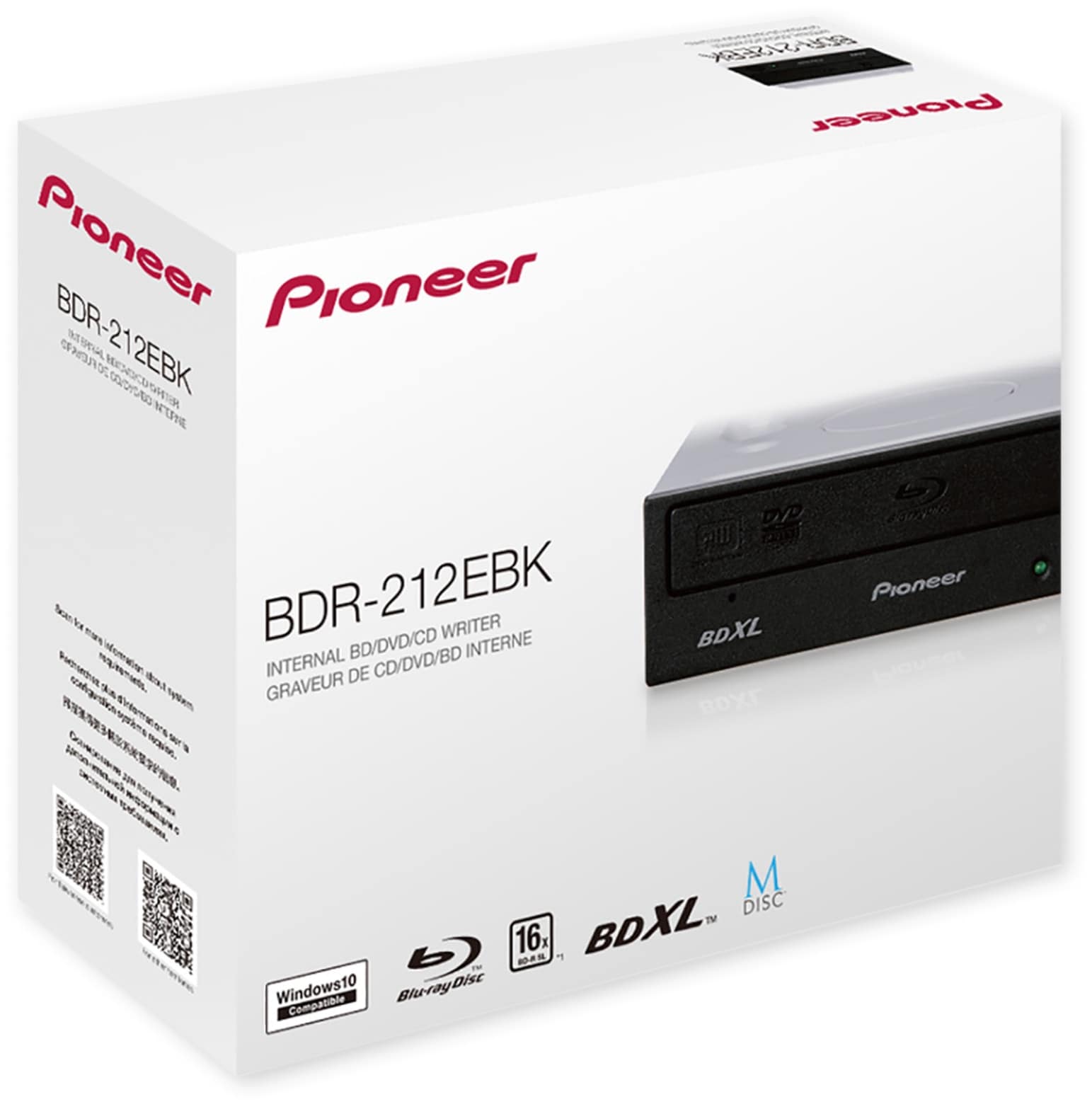 PIONEER Blu-ray Brenner BDR-212EBK, M-DISC, Retail