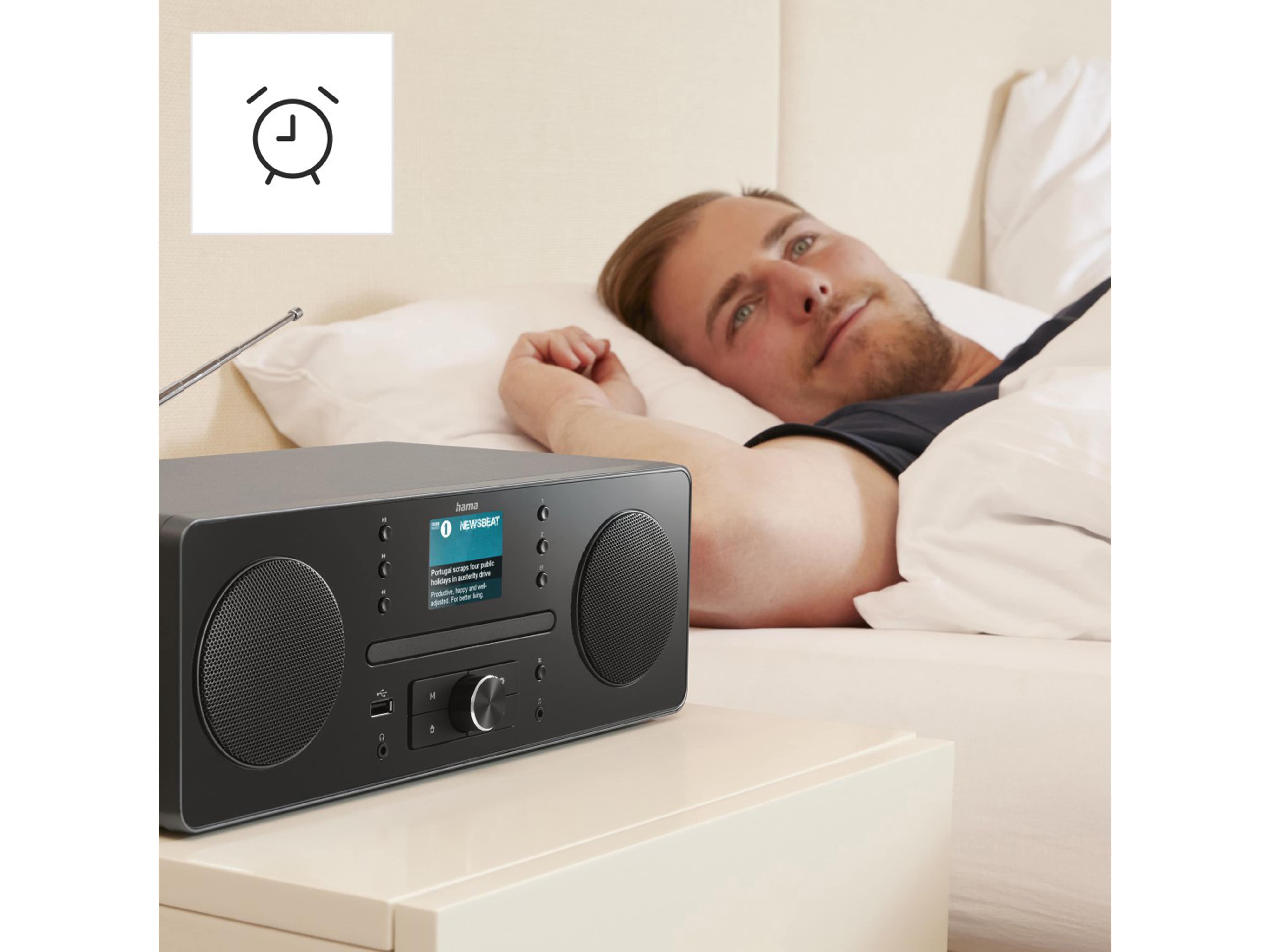 HAMA Digitalradio DR1560CBT, DAB+/FM/CD/Bluetooth/schwarz