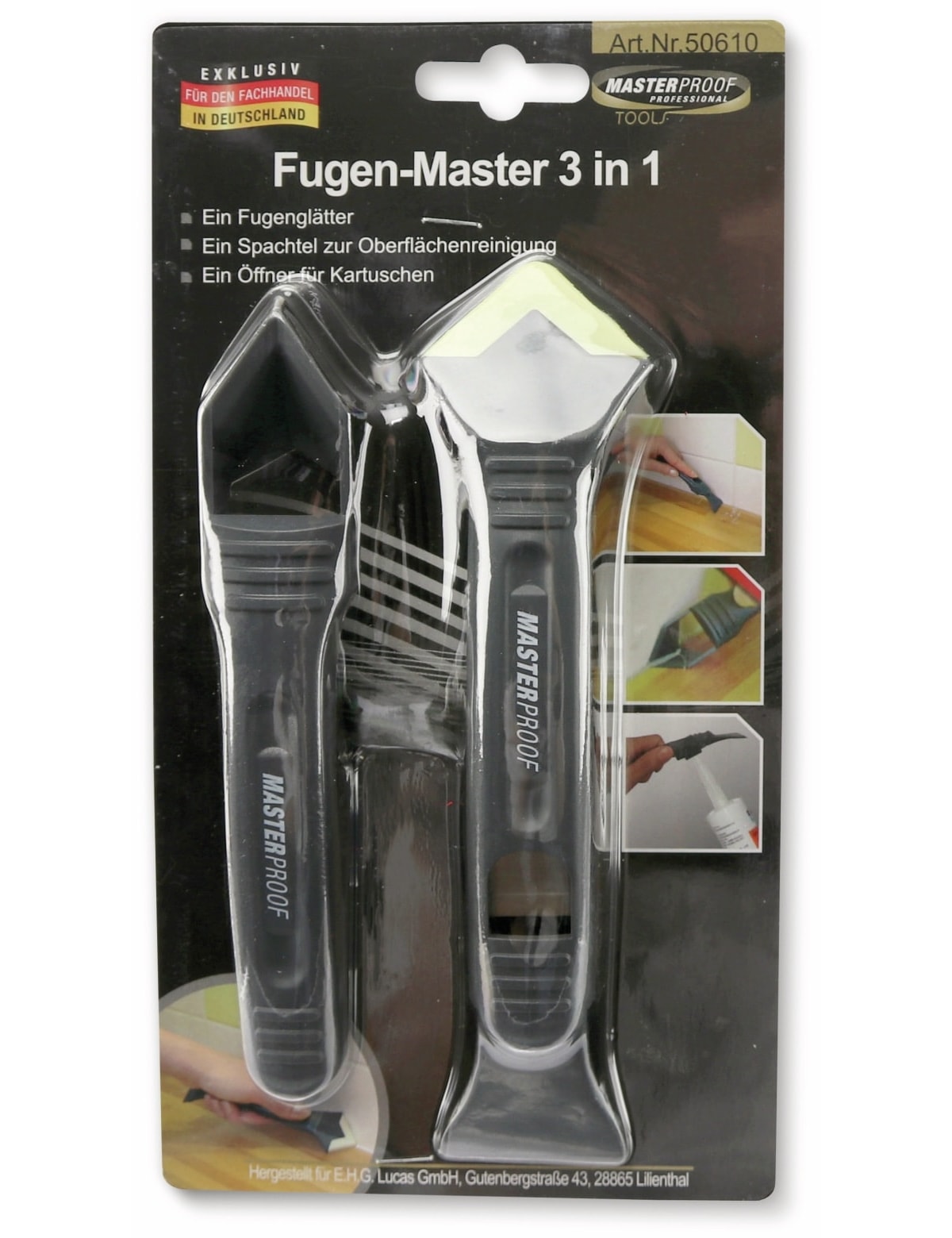 MASTERPROOF Fugen Entferner und Fugen Glätter-Set 3 in 1