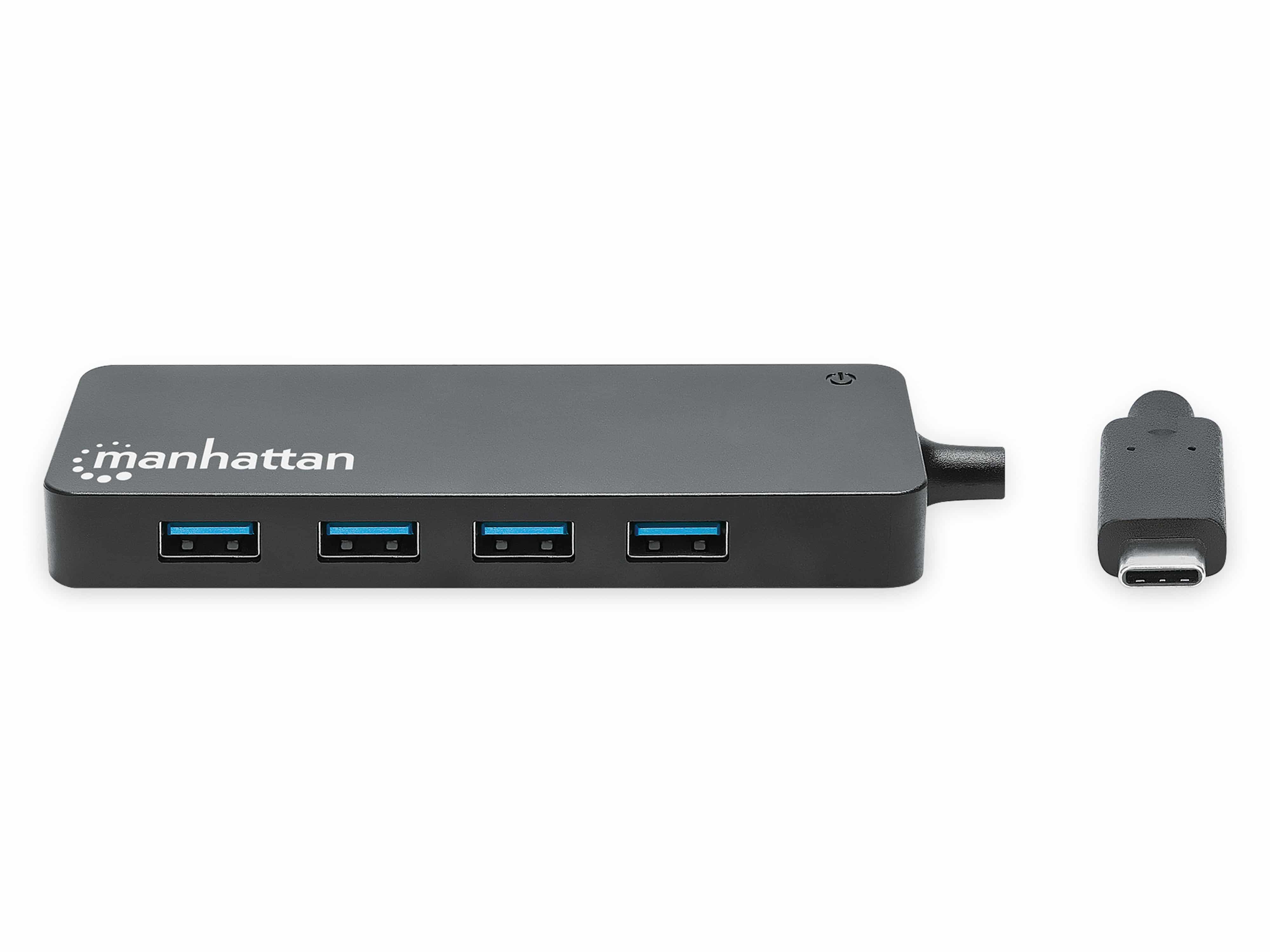 MANHATTAN USB 3.2 Hub, 7-Port, 1 Typ-C, schwarz