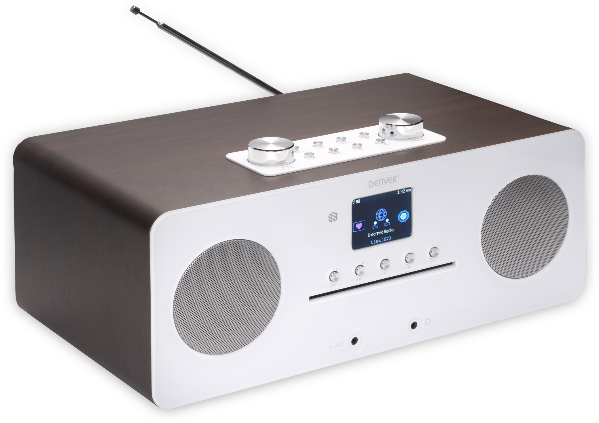 Denver DAB+/Internetradio MIR-260, DAB+, Bluetooth, WLAN, weiß