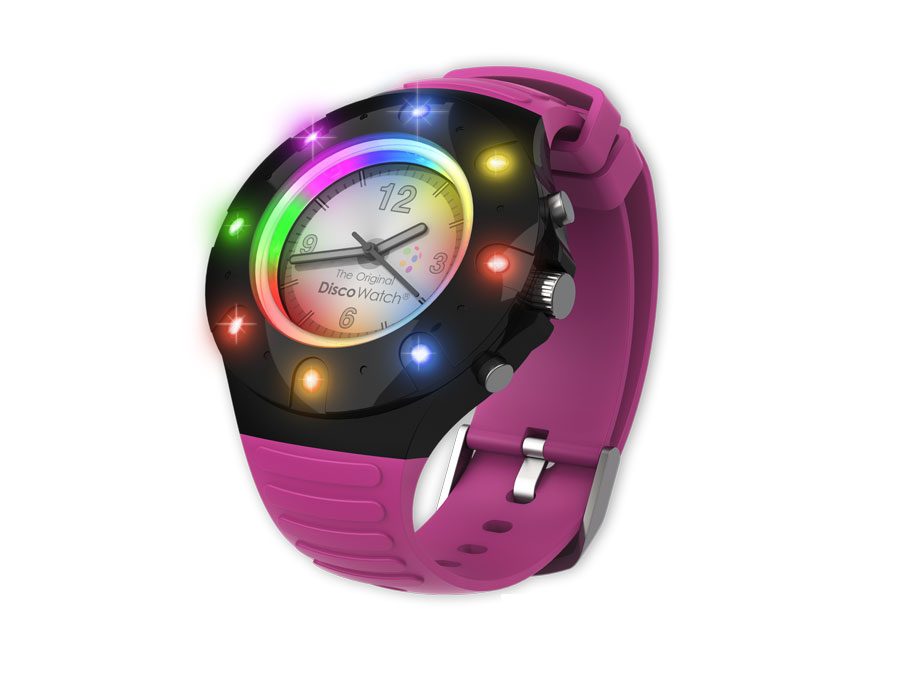 Wechselarmbänder für DISCOWATCH, 4 Stück, lila, rosa, grün, hellblau