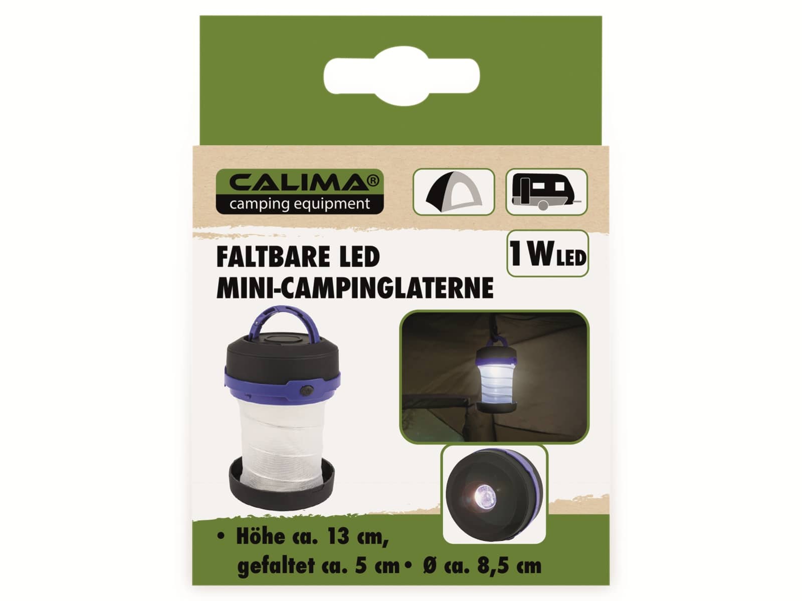 CALIMA CAMPING EQUIPMENT LED Mini Campinglaterne, faltbar