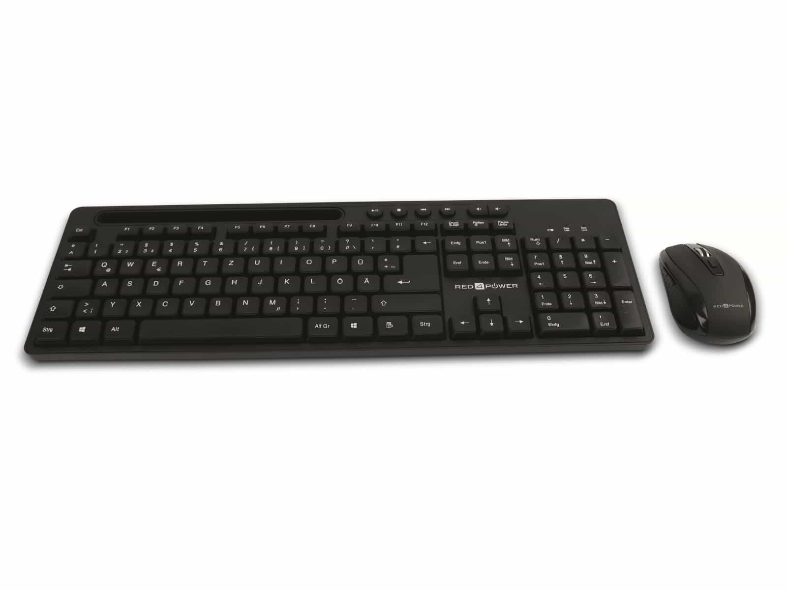 RED4POWER Kabelloses Tastatur/Maus-Set R4-B104W