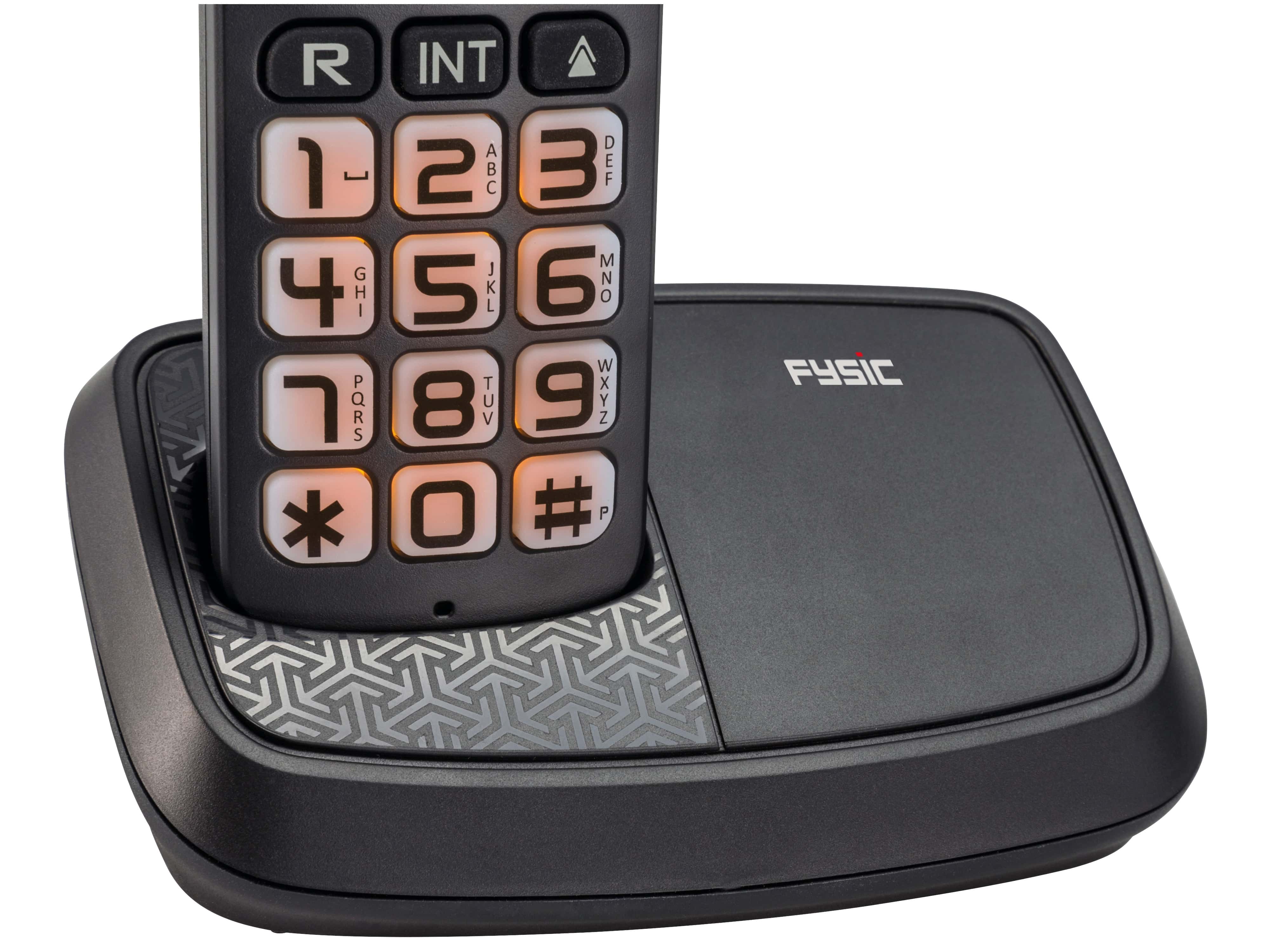 FYSIC DECT-Telefon FX-5500, mit großen Tasten, schwarz