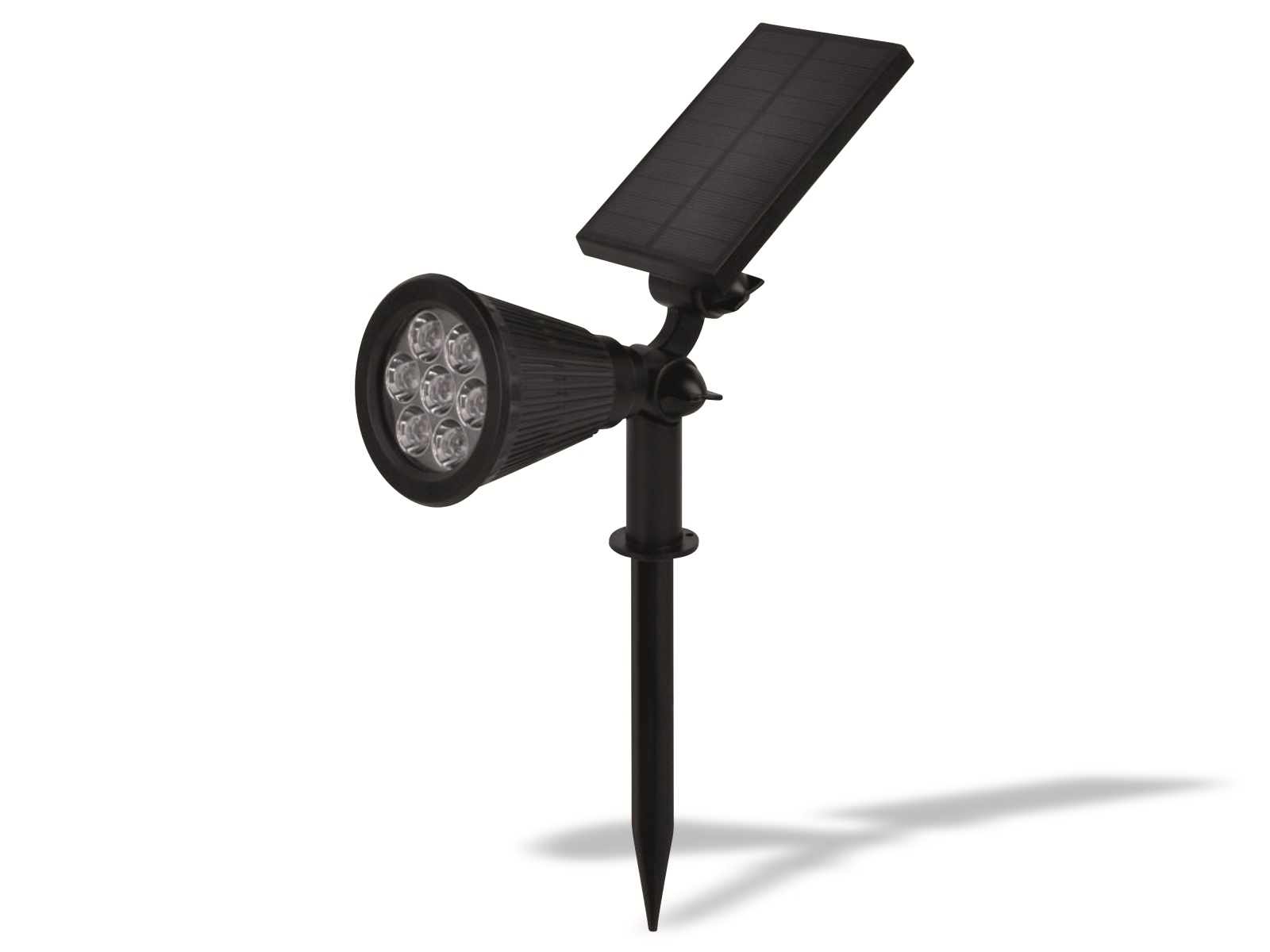 OPTONICA LED-Wegeleuchte 9321 Solar-Gartenspot, 1,5 W, 6000 K, schwarz