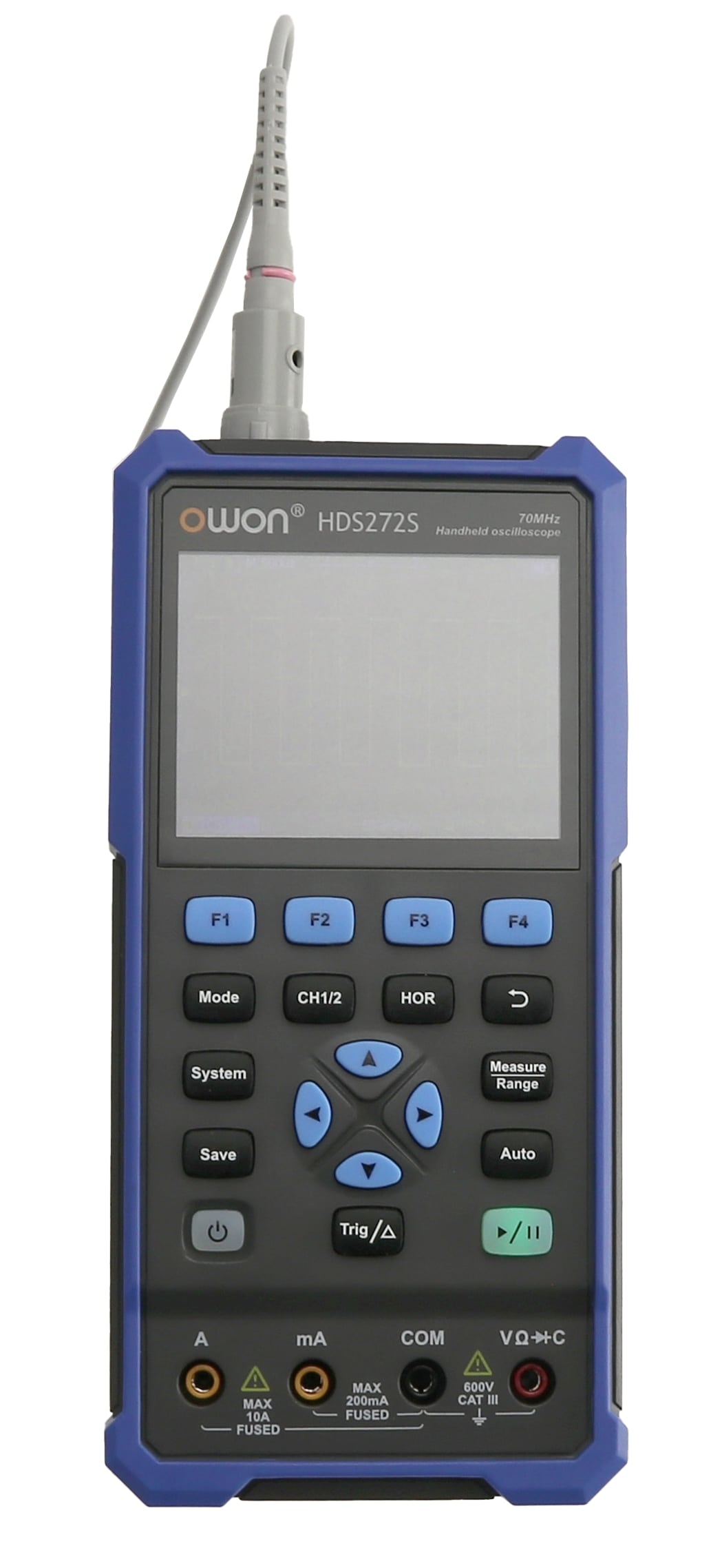 OWON LCD-Oszilloskop mit Multimeter und Funktionsgenerator, HDS272S, 2-Kanal, 70 MHz