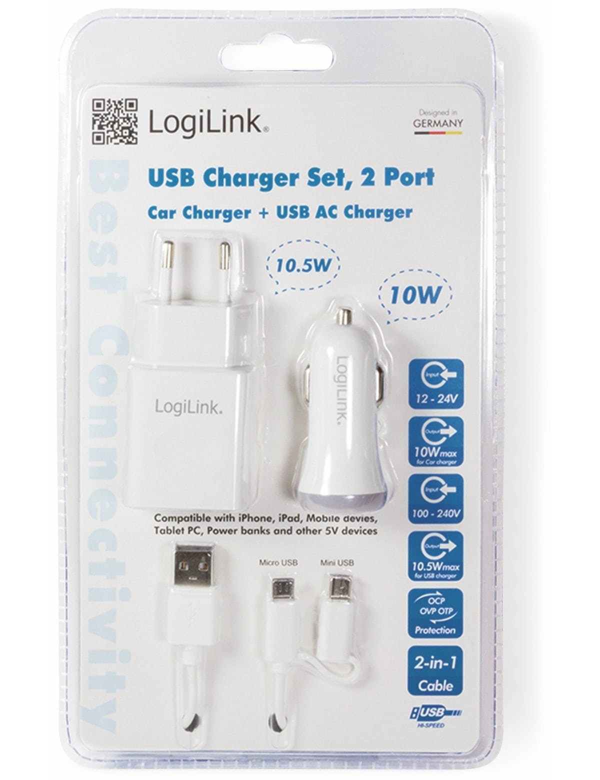LOGILINK USB-Ladeset PA0137, 3.tlg