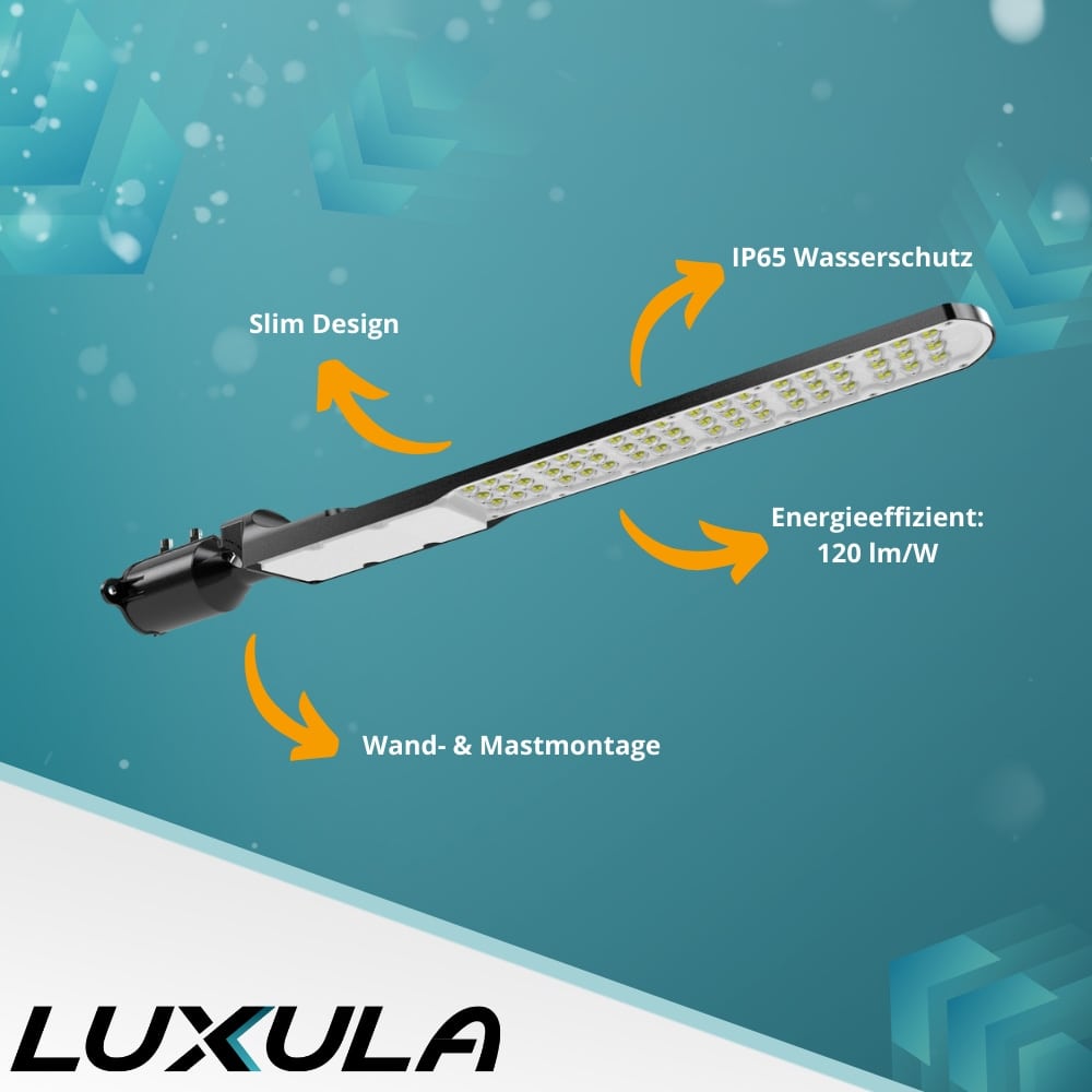 LUXULA LED-Straßenleuchte, SLIM, EEK: E, 150W, 18000lm, 5000K, IP65