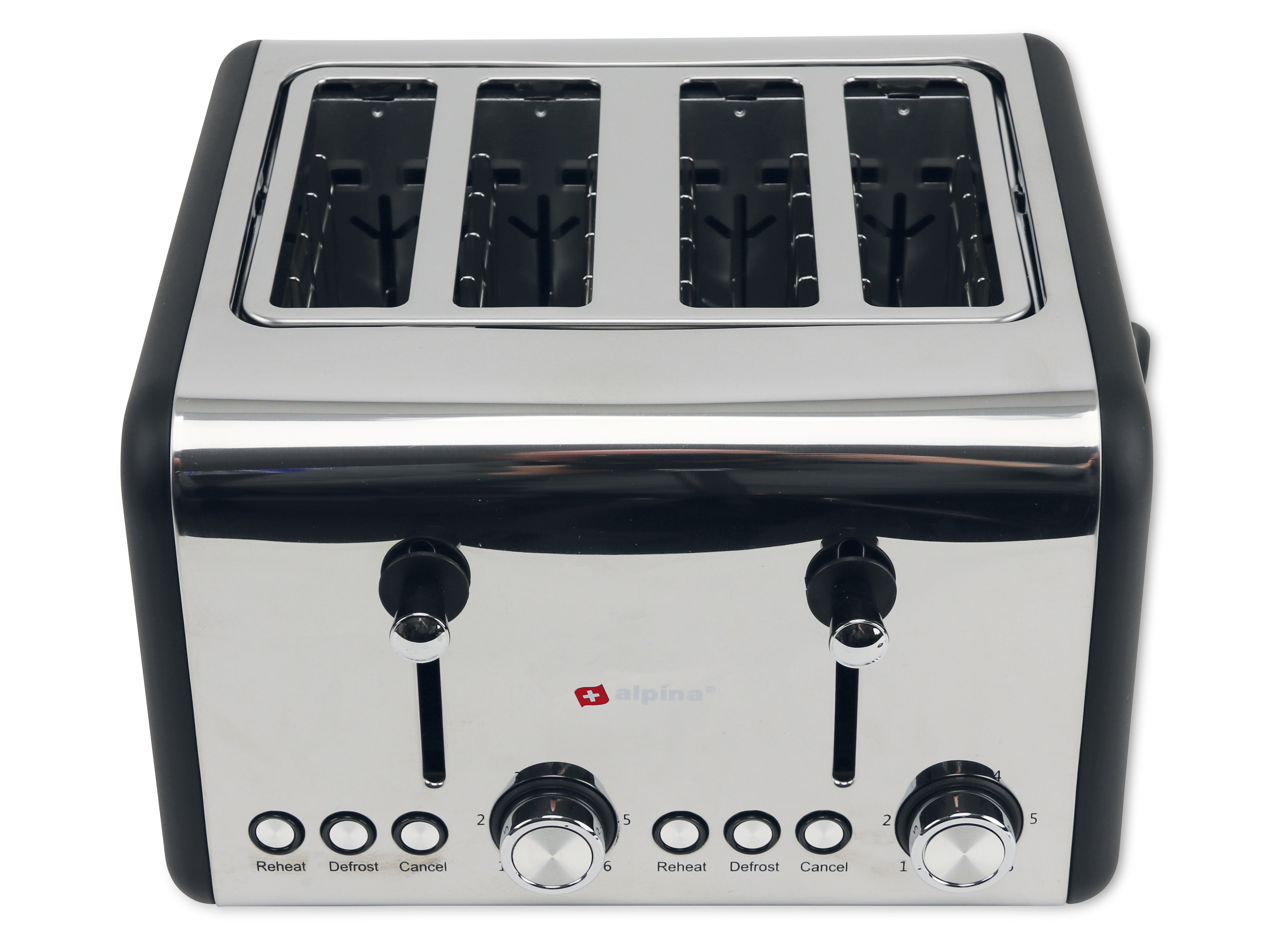 ALPINA Toaster, 1500 W, 4 Scheibentoaster, silber