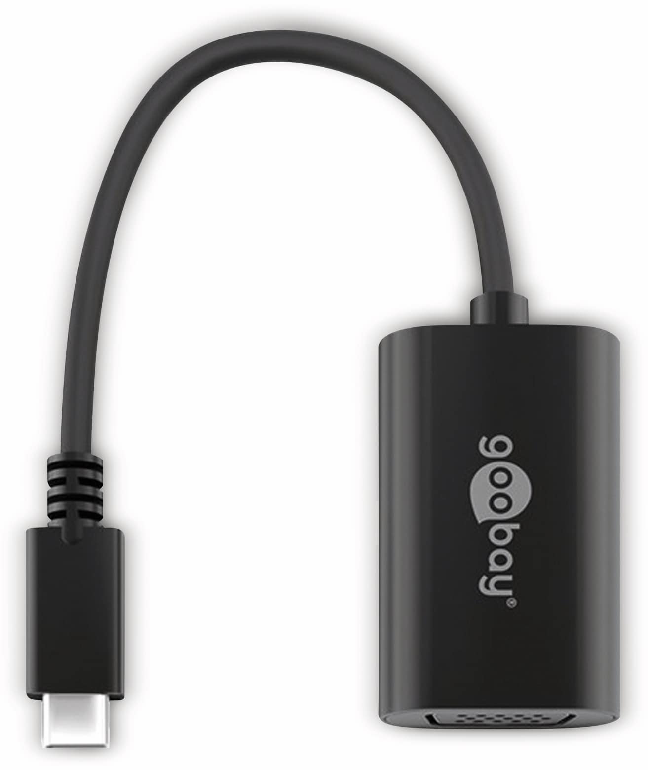 GOOBAY DisplayPort Adapter 38531, USB-C auf VGA, 0,2 m, schwarz