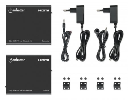 MANHATTAN 1080p@60Hz HDMI KVM over IP Extender Set bis 120m