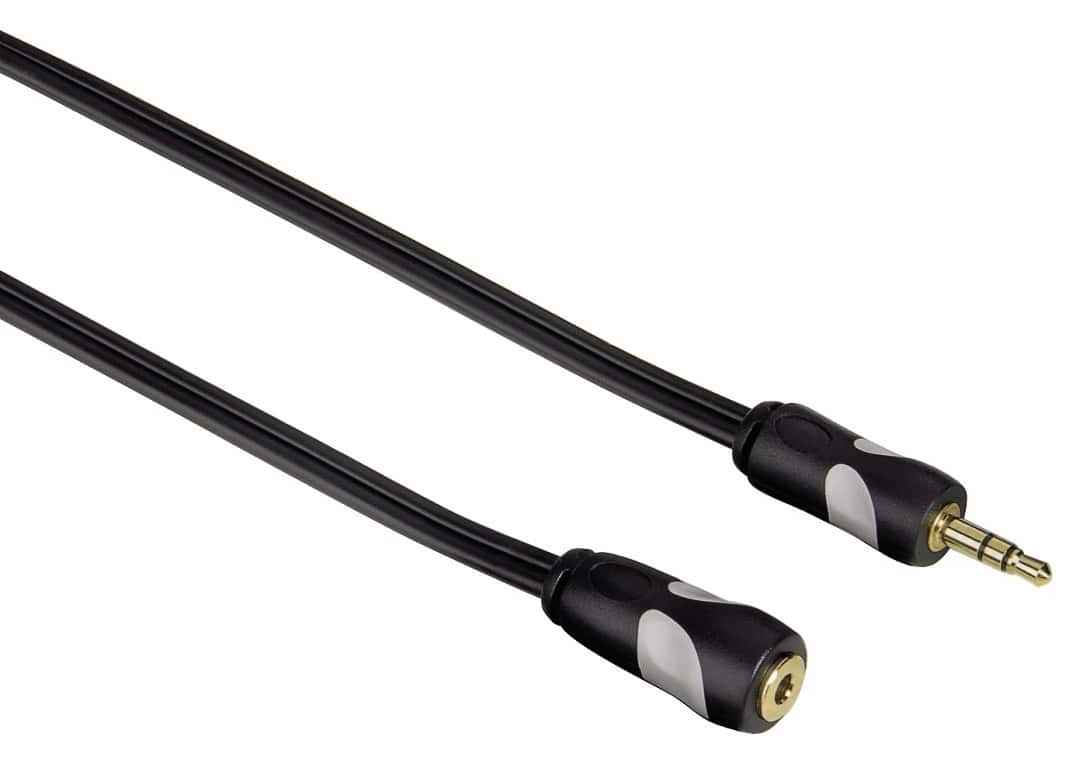 Thomson Klinken-Verlängerung 132206, Stecker/Buchse, schwarz, 3 m