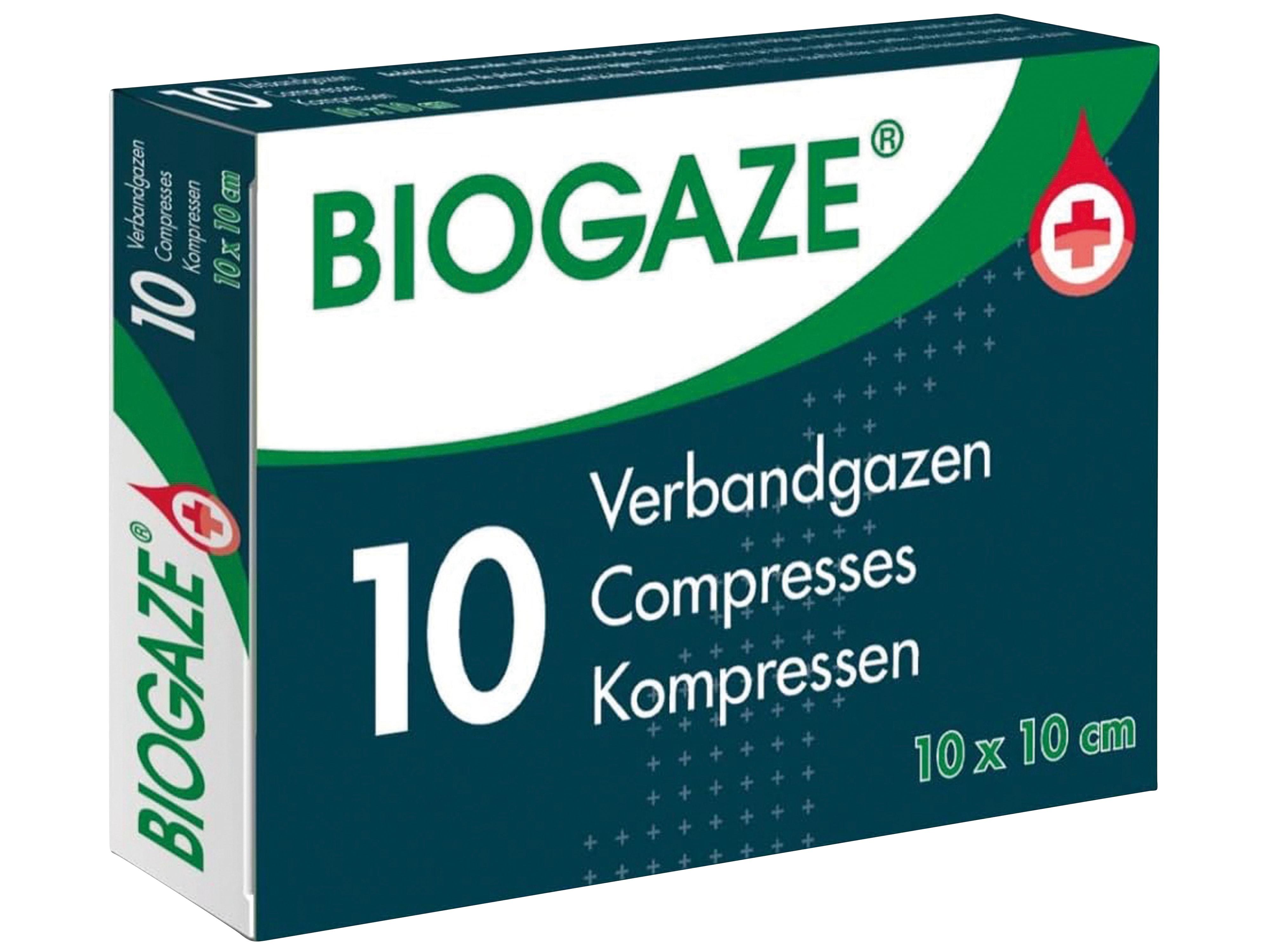 BIOGAZE Kompressen, 10x10 cm, 2er-Set   