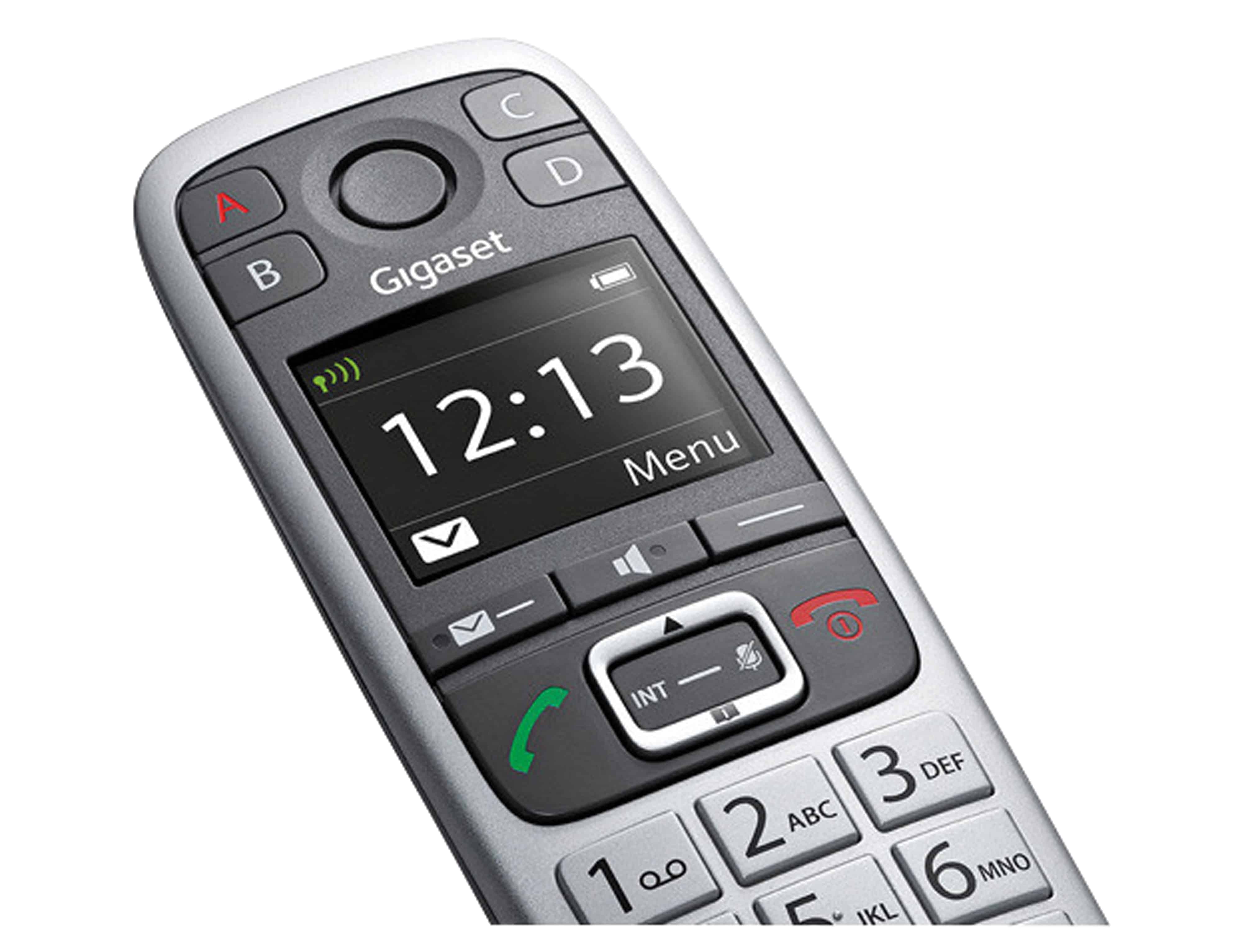 GIGASET DECT-Telefon Gigaset E560A silber/schwarz