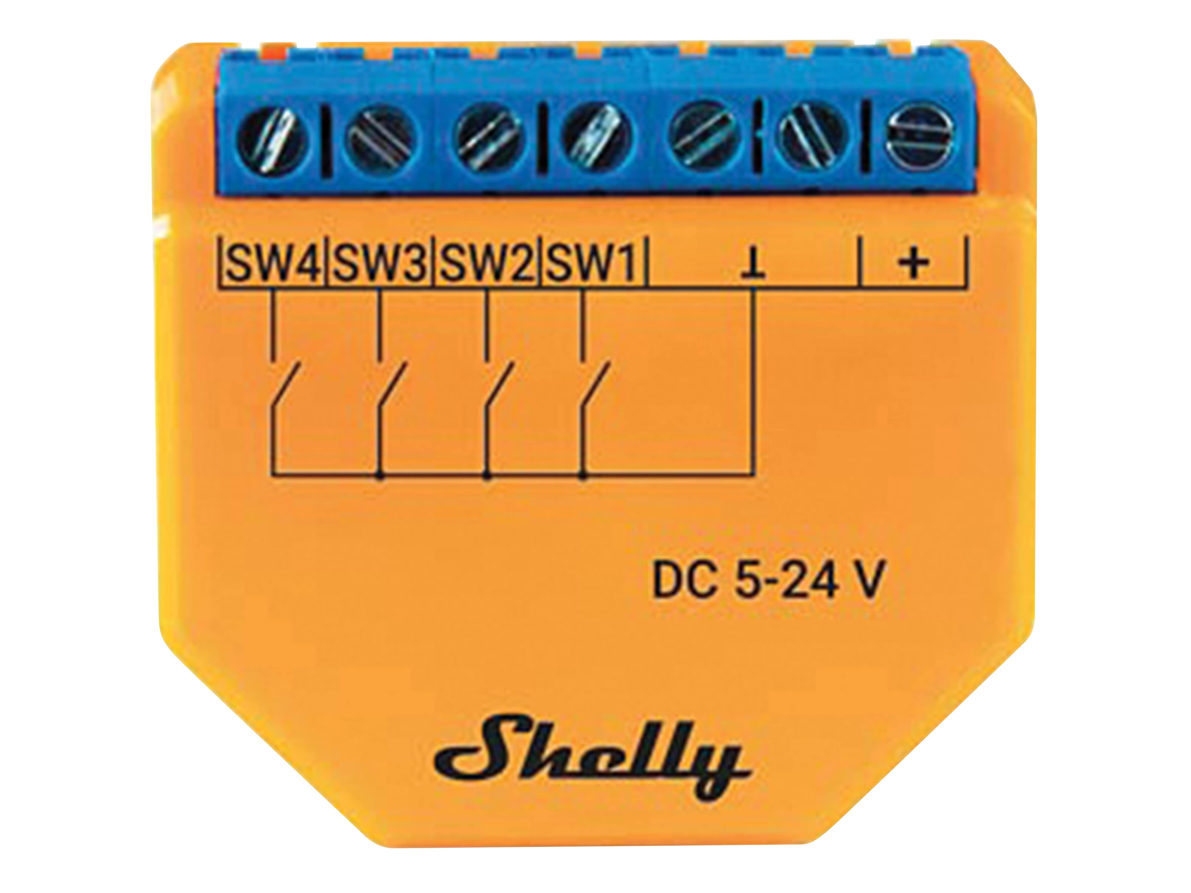 SHELLY WLAN Szenenaktivierer Plus i4 DC, Bluetooth