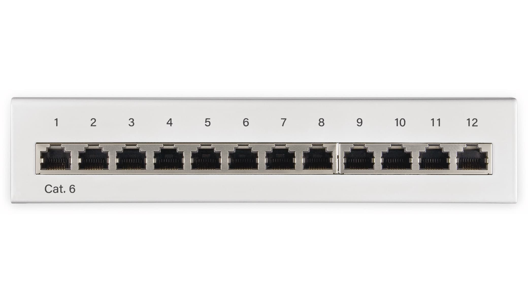 GOOBAY CAT.6 Patchpanel 62070, Mini, 12-fach, STP, weiß