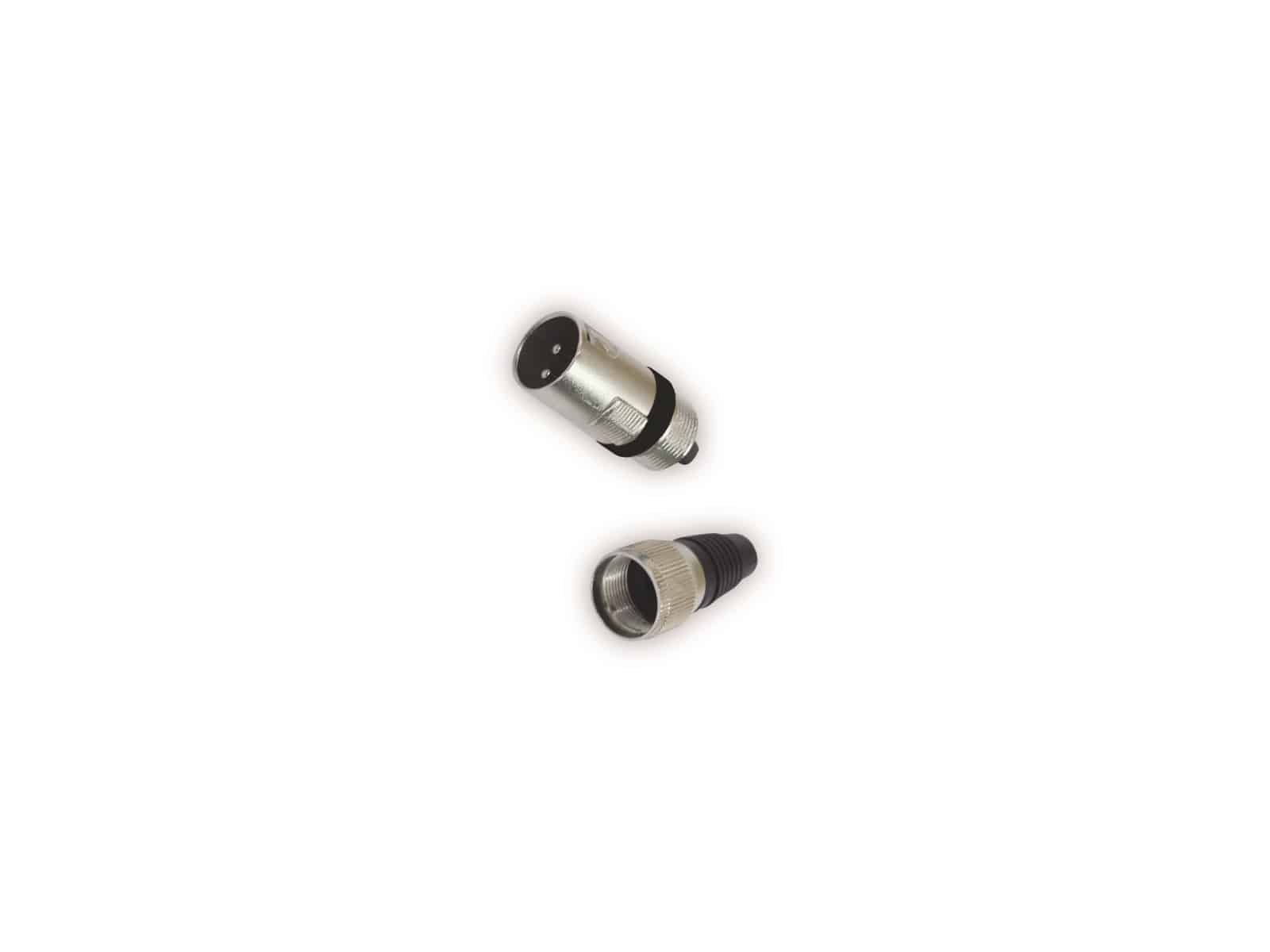 OMNITRONIC XLR-Stecker 3-polig, schwarz, 10 Stück