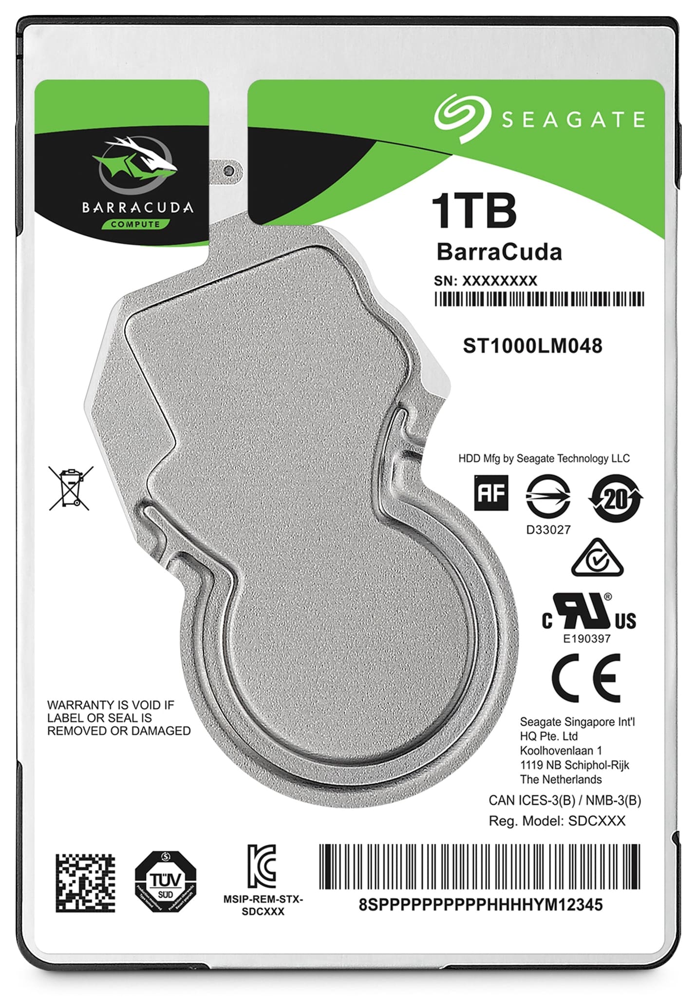 SEAGATE SATA-HDD Barracuda ST1000LM048, 2,5", 1TB, 5400RPM, 128MB