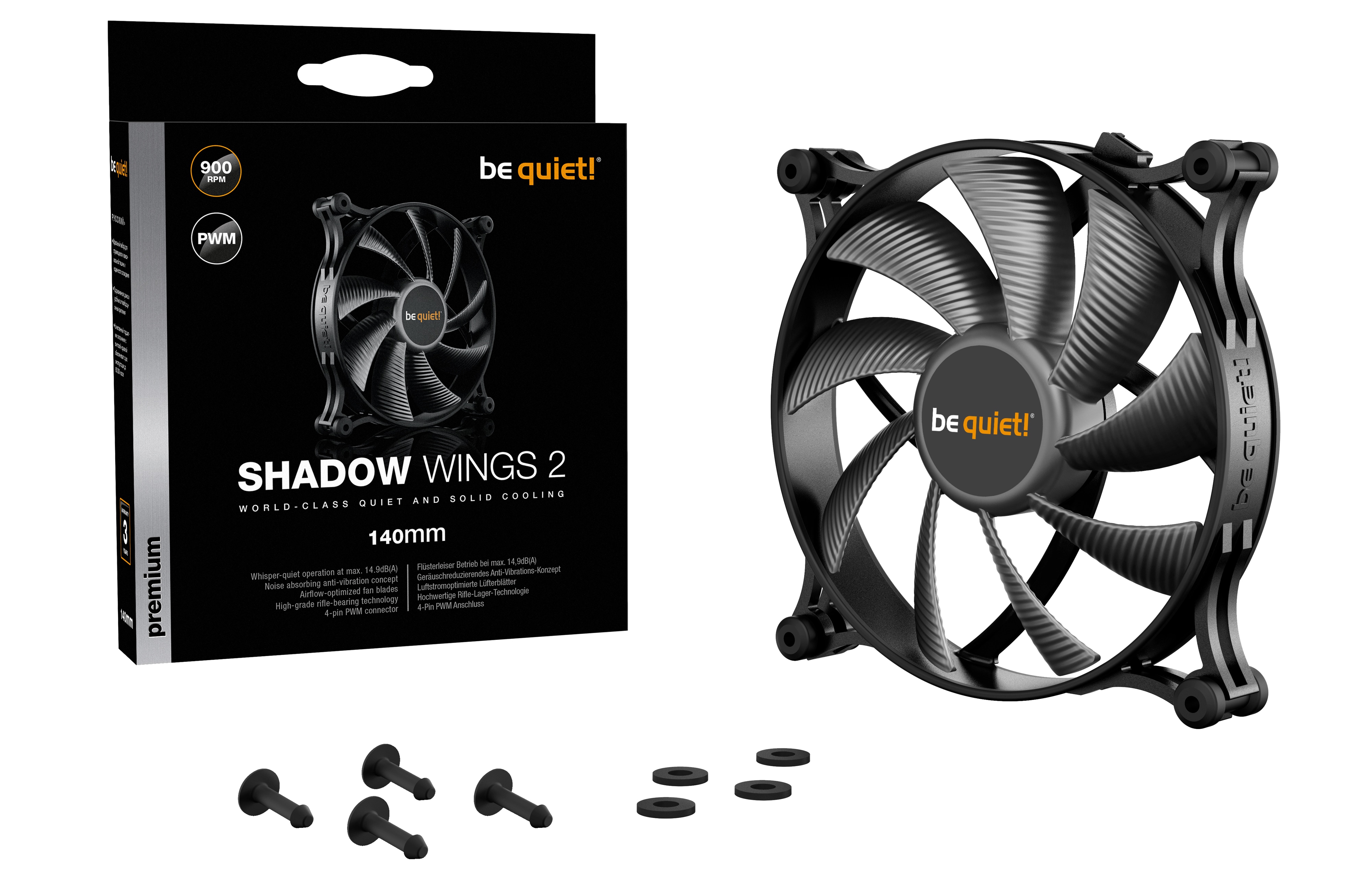 BE QUIET! Lüfter Shadow Wings 2 140mm PWM 