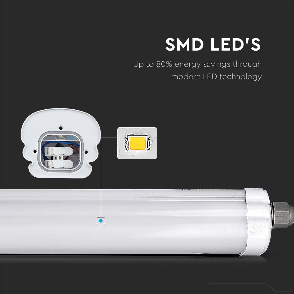 V-TAC LED-Feuchtraumleuchte VT-1524, EEK: C, 24 W, 3840 lm, 6500 K, 1200 mm